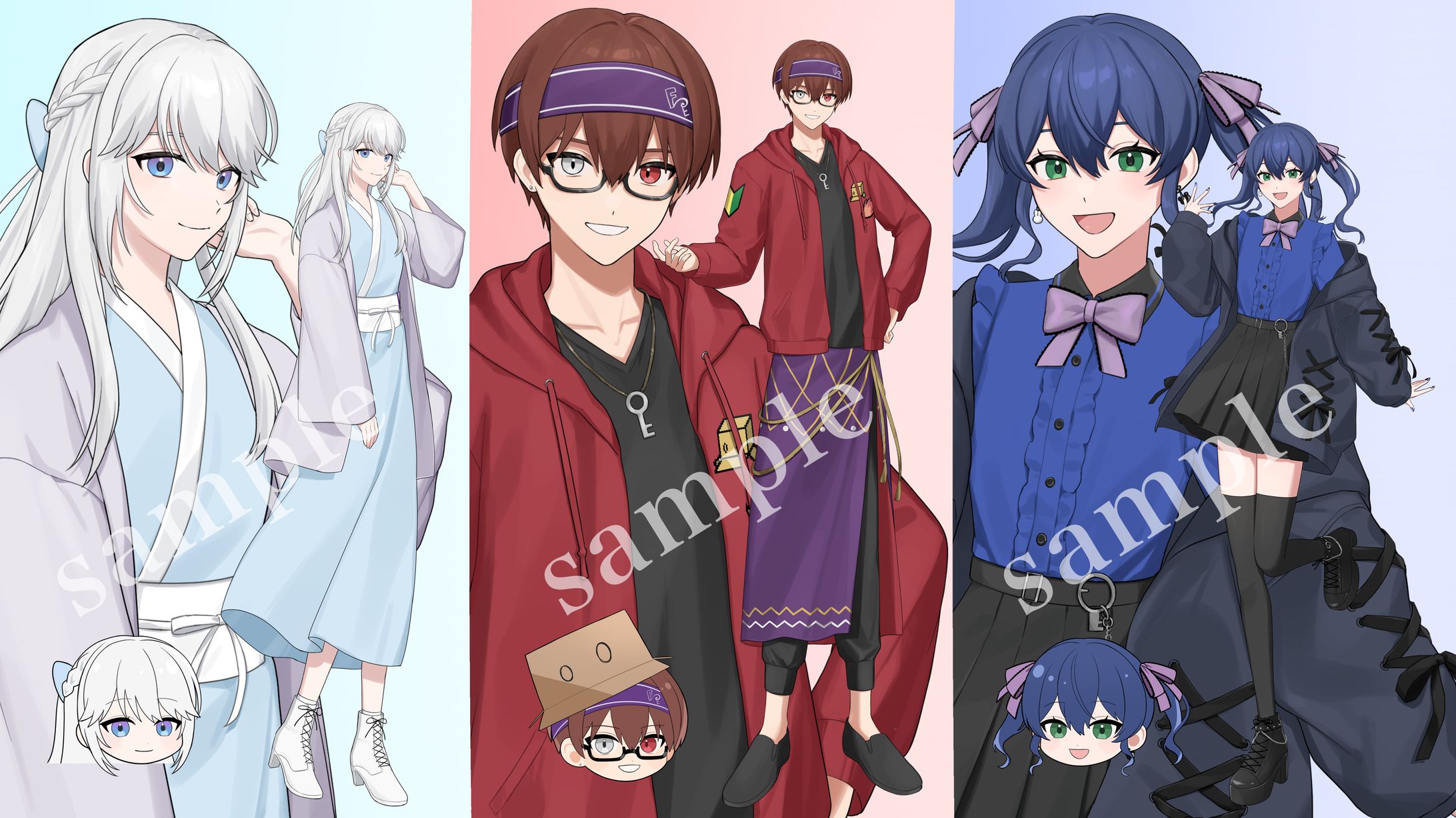 Folie Quartet様 立ち絵イラスト-1