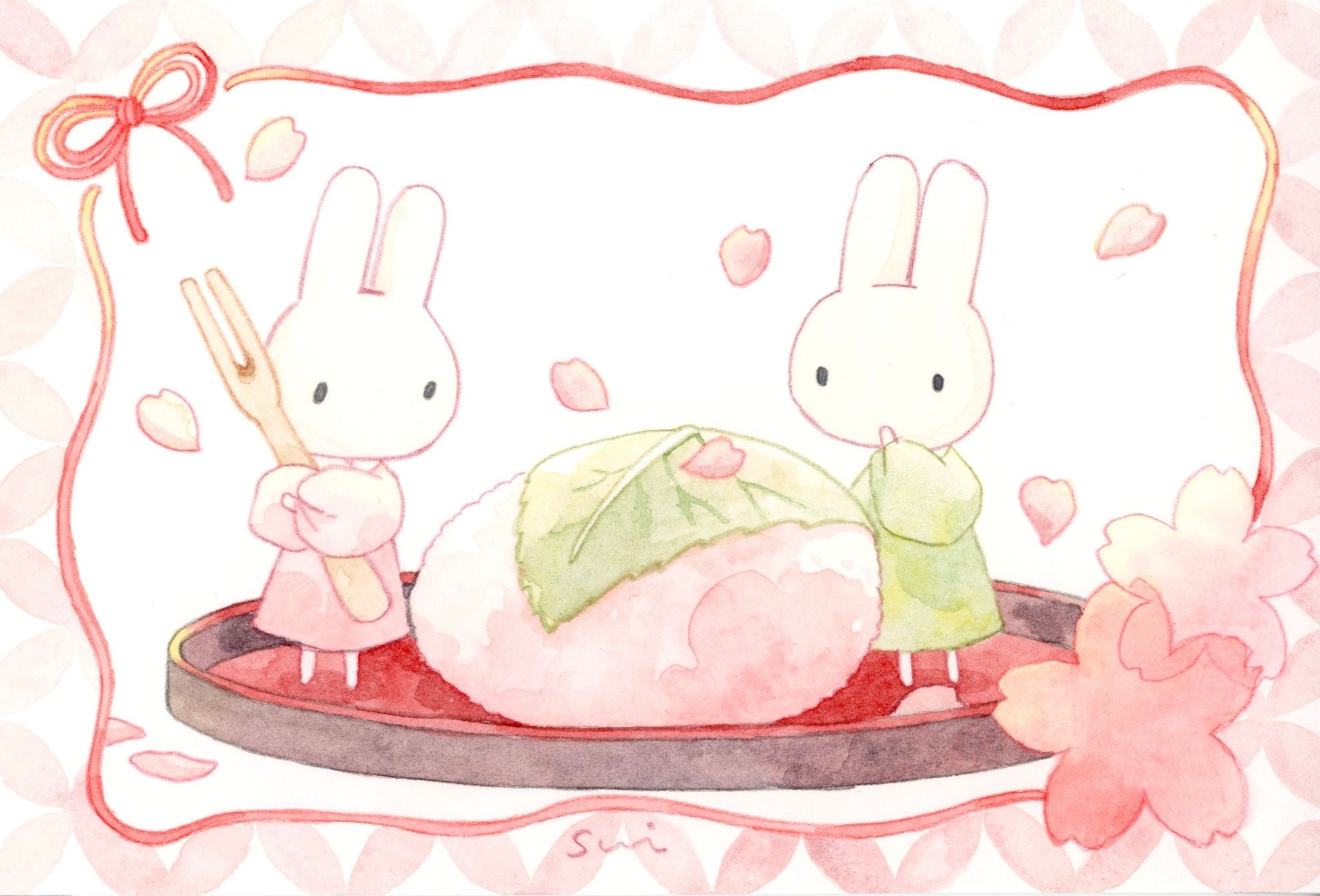 うさぎと桜餅-1