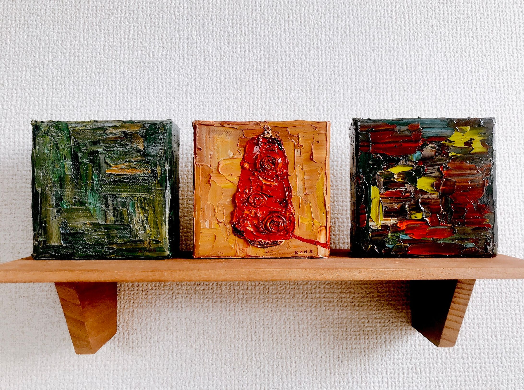 お仕事作品〜織モチーフの油画-1