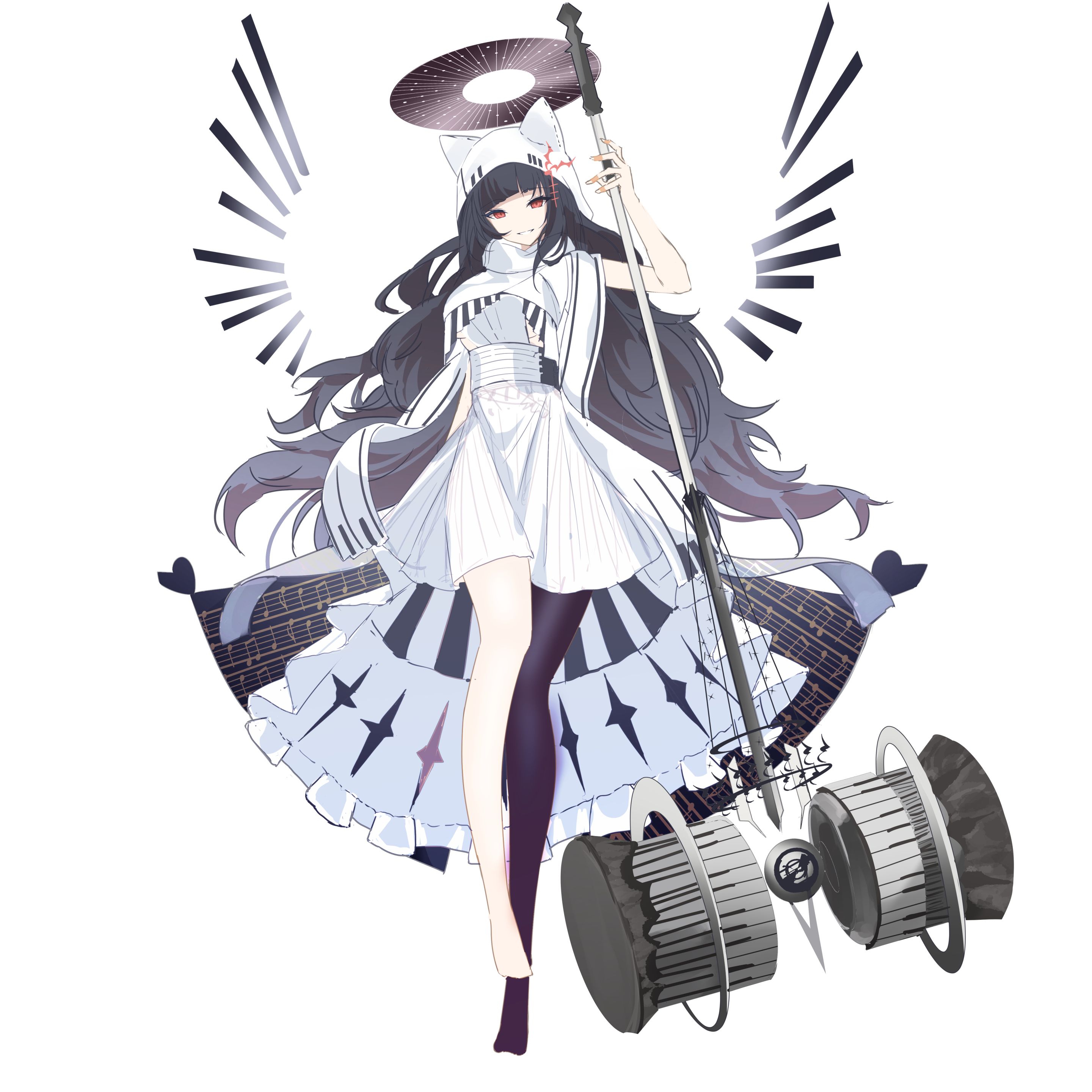 オリジナルキャラクター アートプリント 国内製造】A4サイズ・四角型 Tei121 額縁付き!!『ホワイト