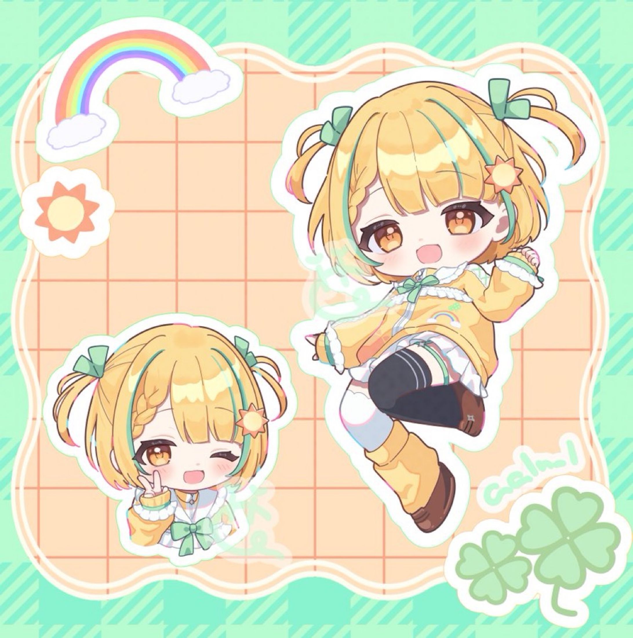 木洩日こはる様 デフォルメイラスト2種-1