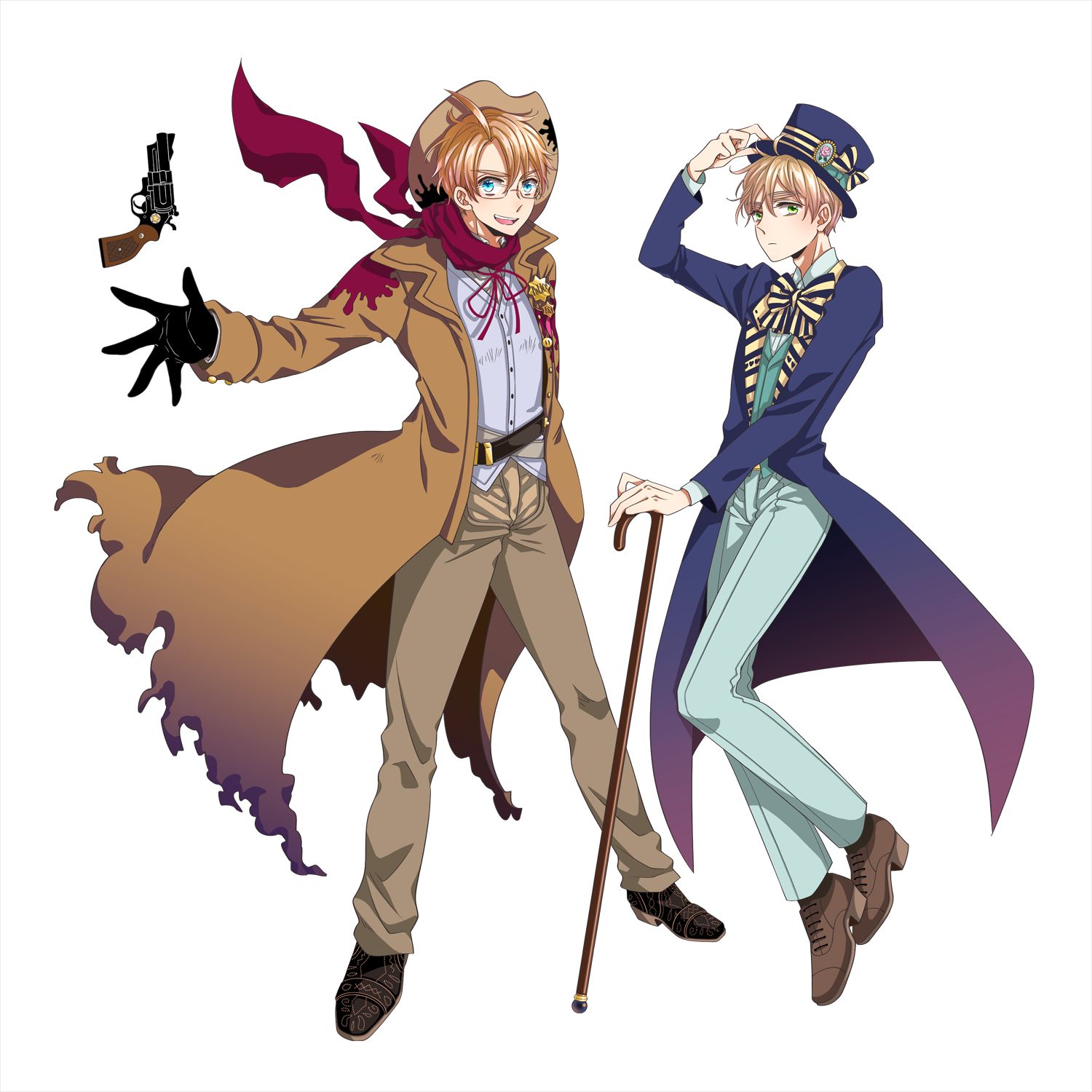 二次創作（ヘタリア）／立ち絵、ポストカードデザイン