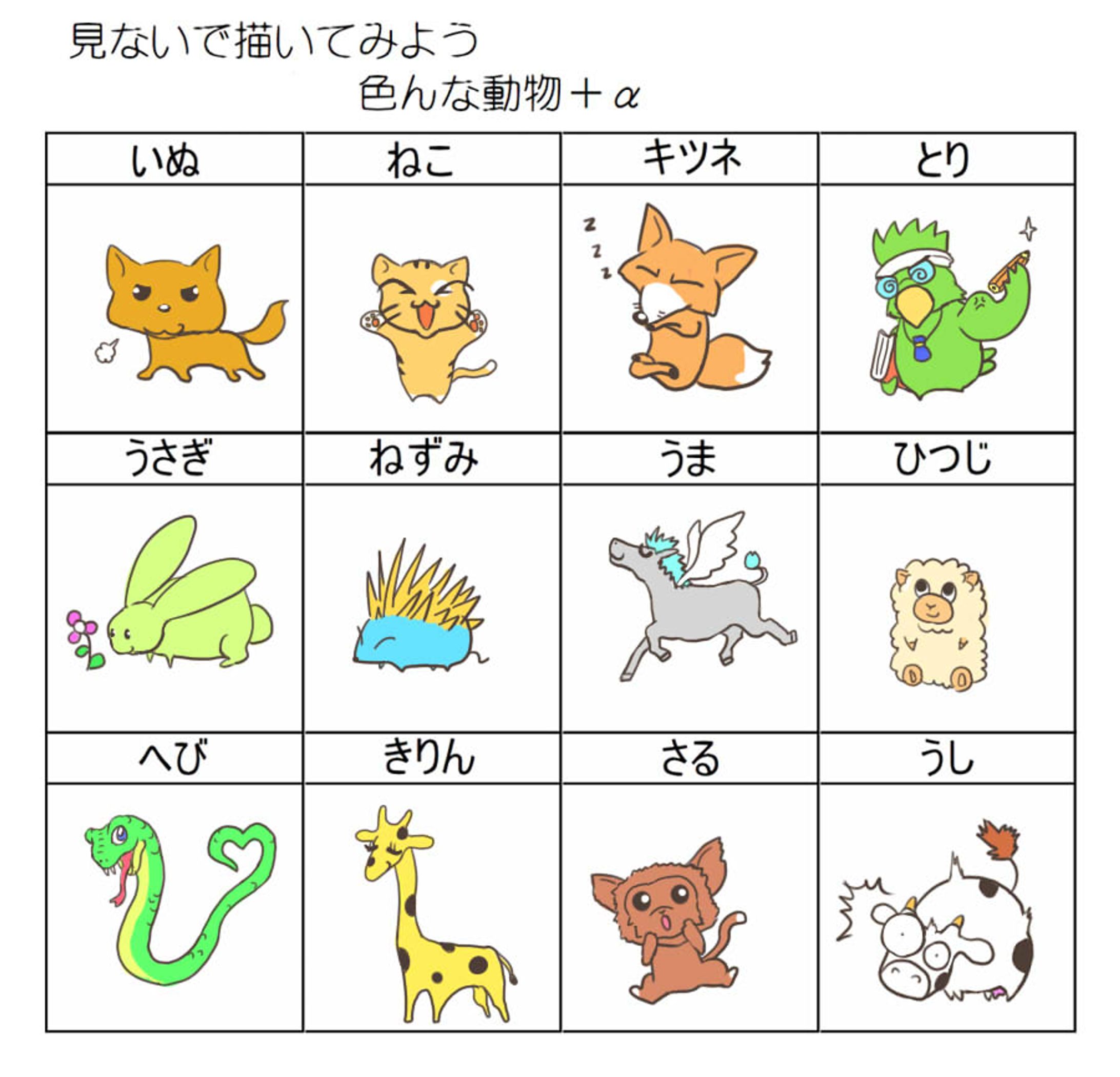 Pixiv上企画　見ないで描いてみよう-1