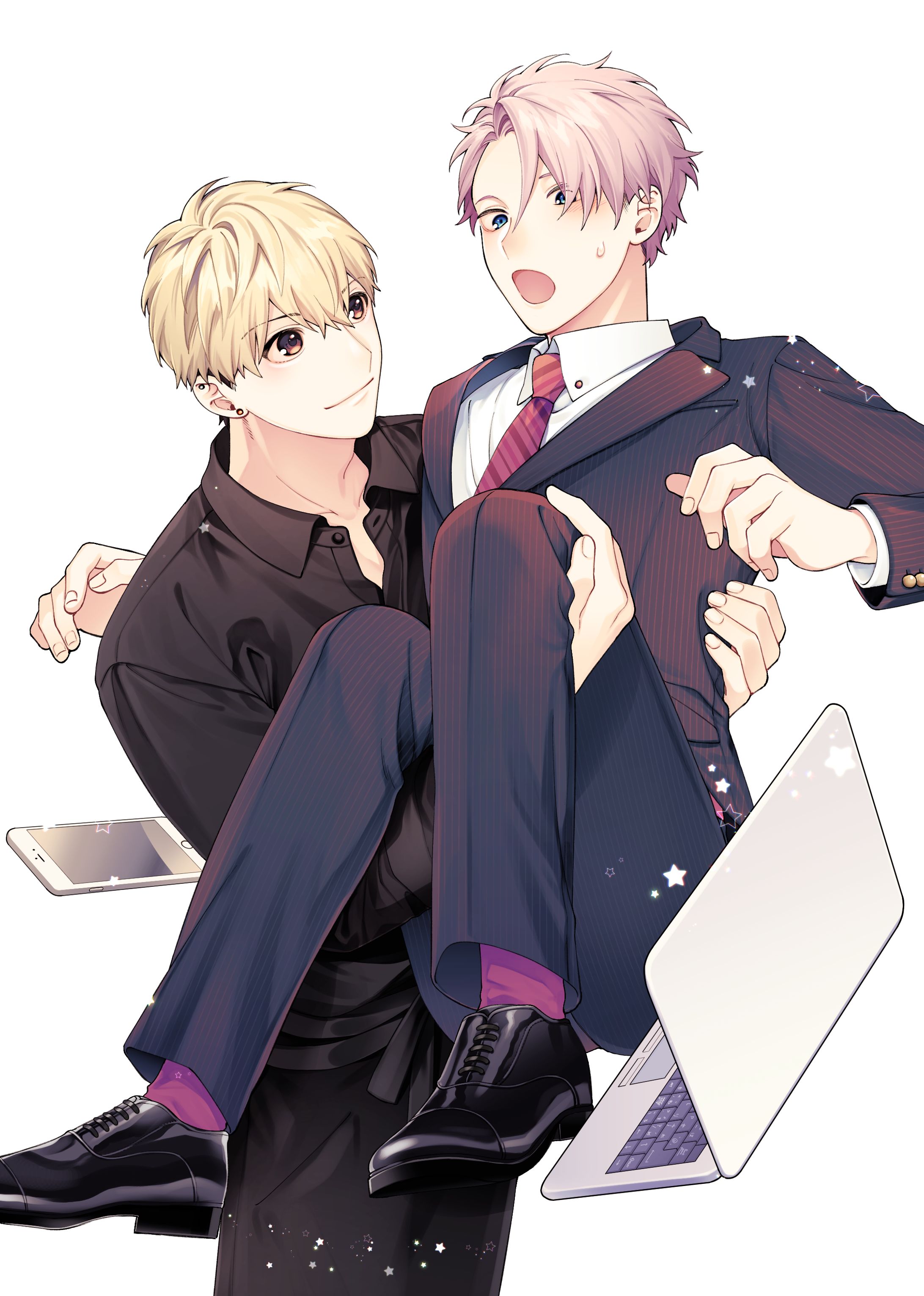 【商業BL】連載扉イラスト／単行本表紙イラスト-1