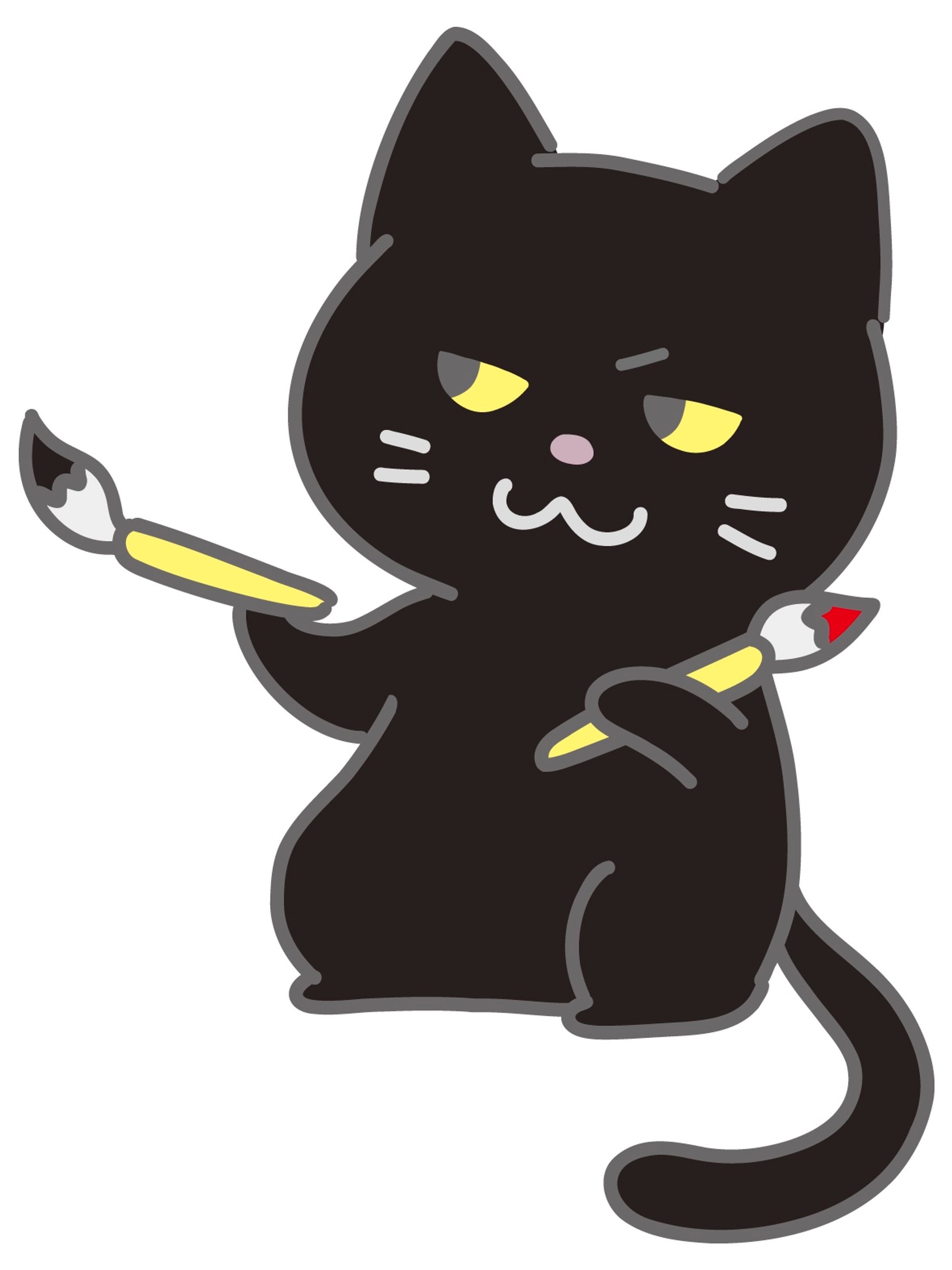 笑い文字家くろねこちゃん-1