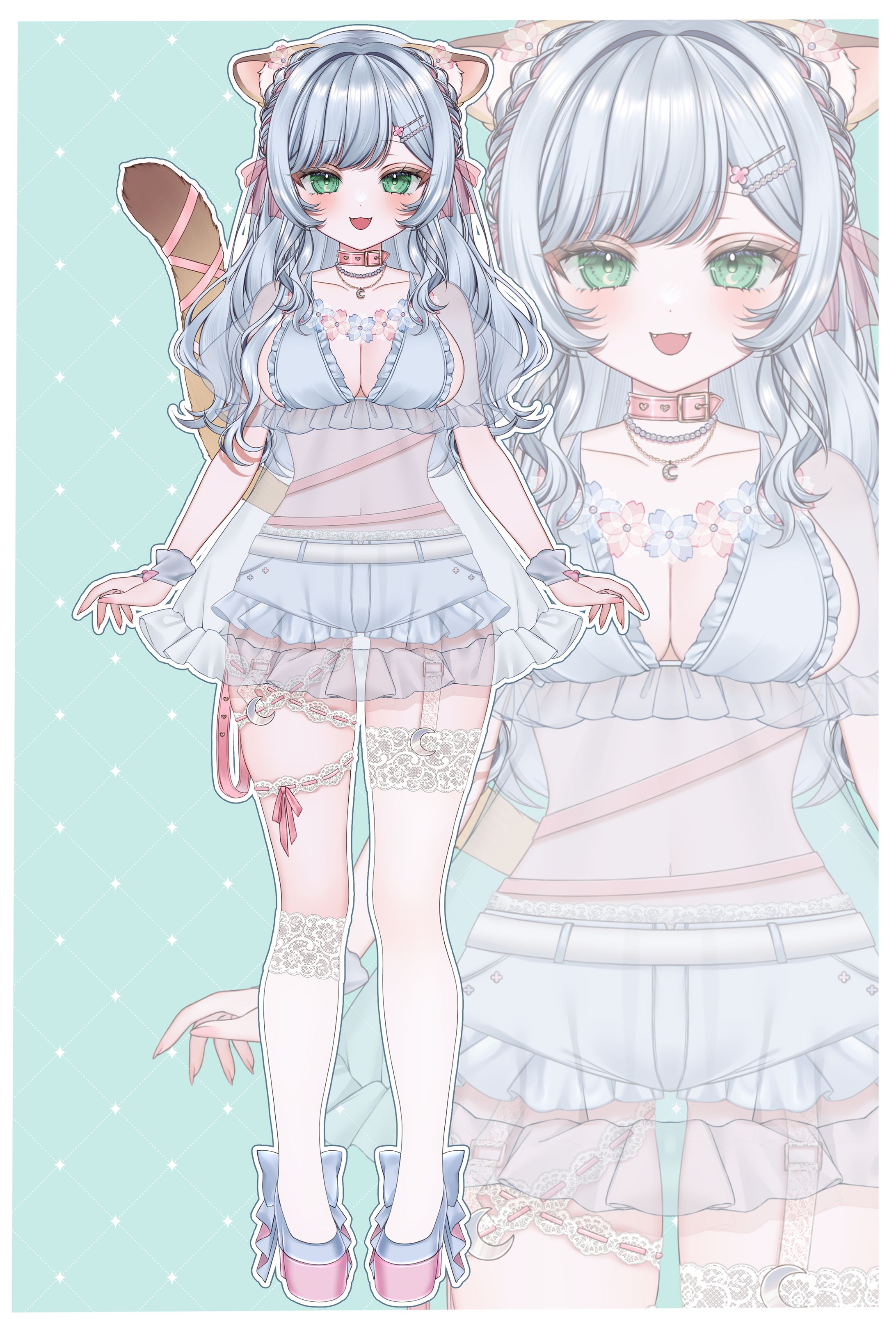 【月野様】live2d用パーツ分けイラスト-1