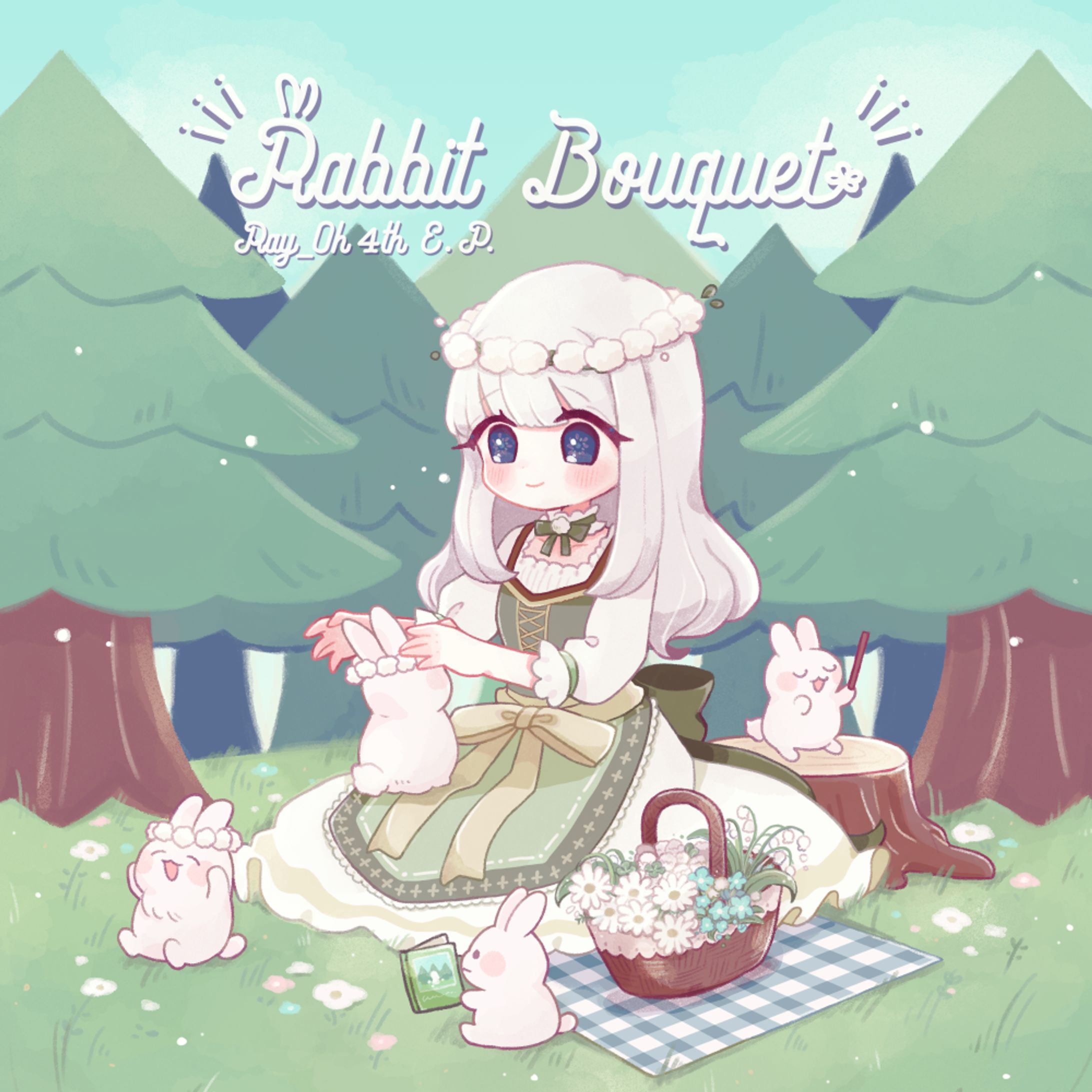 【お仕事】『rabbit bouquet』CDジャケットアートワーク-1