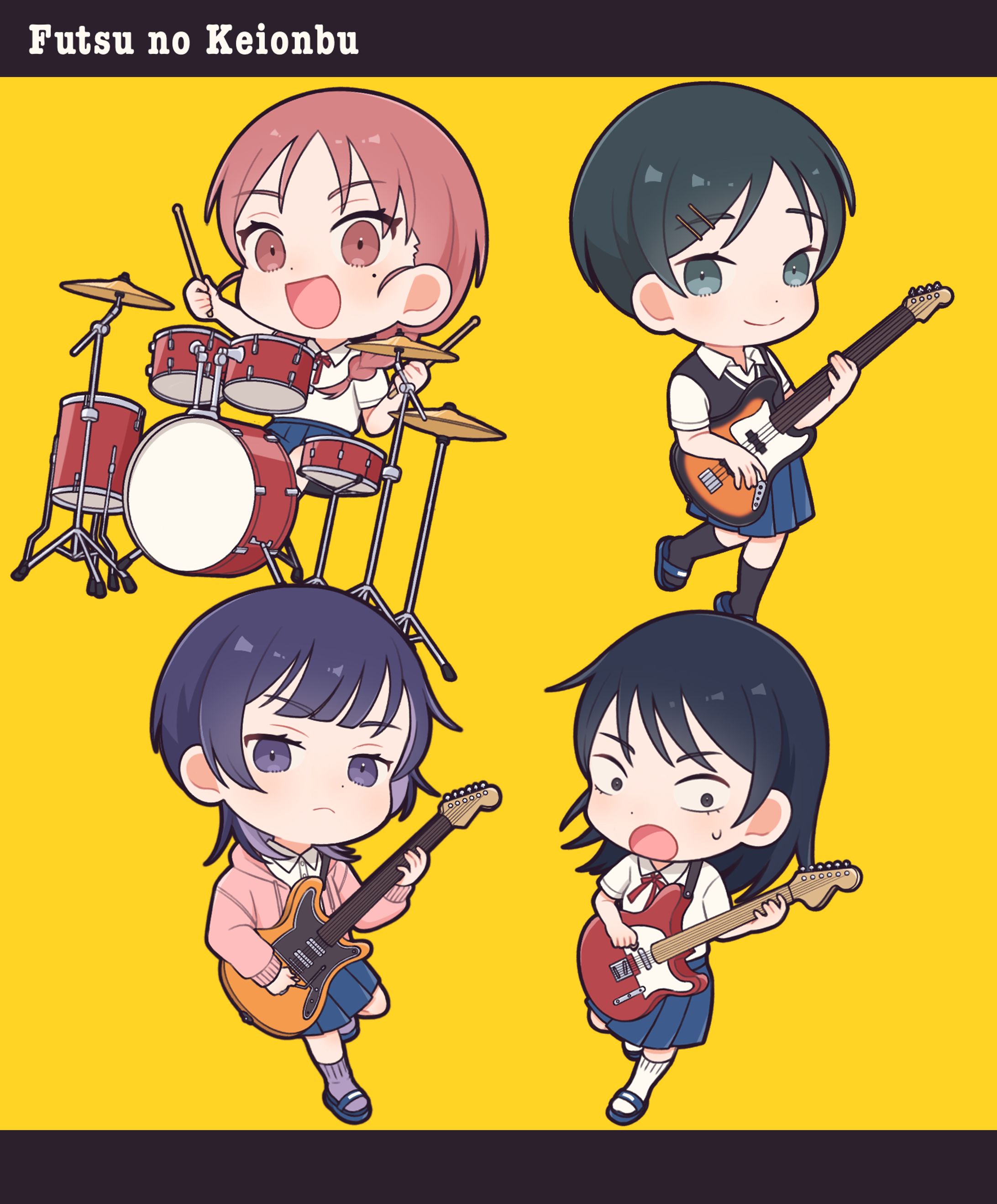 ふつうの軽音部Fanart②-1