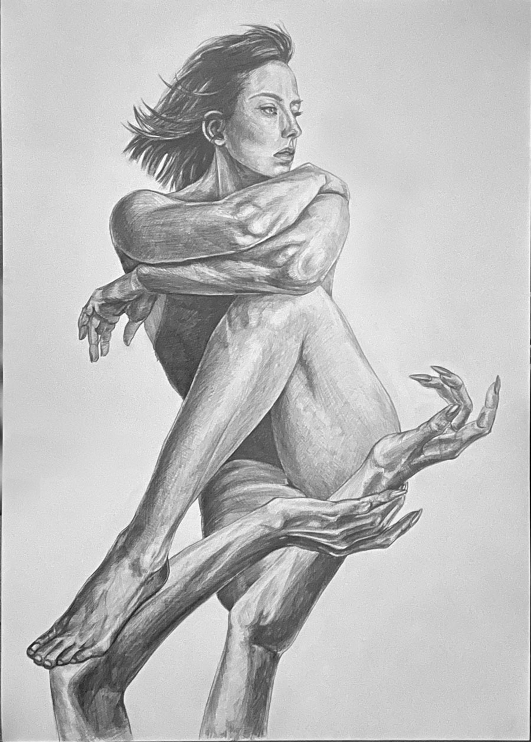 鉛筆画　人物画-1