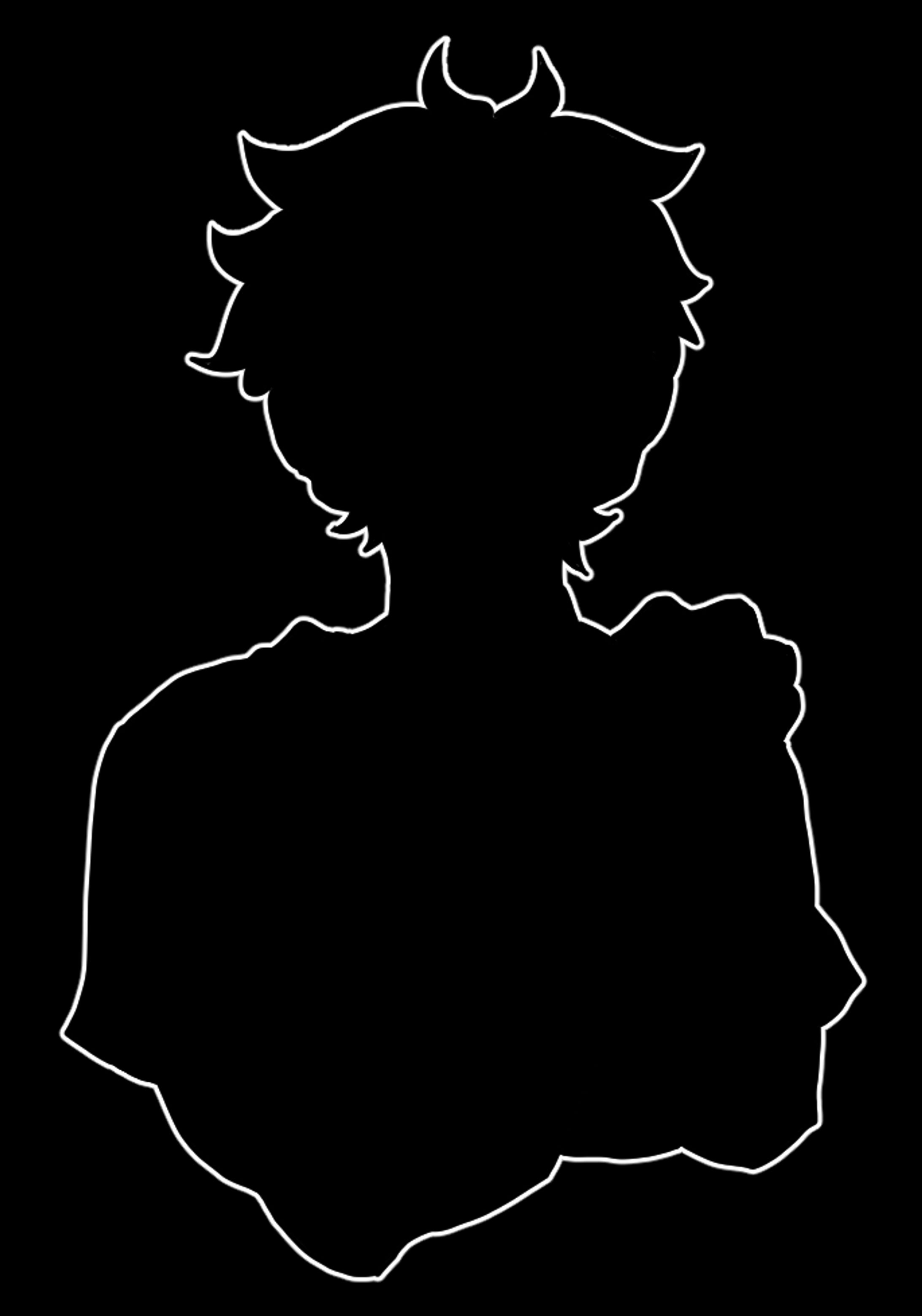 シルエット　男の子-1