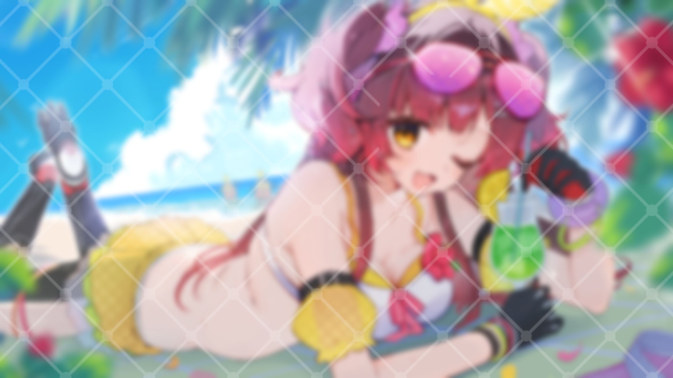 ロボ子さん　８月メンバーシップ壁紙イラスト/衣装デザイン-1