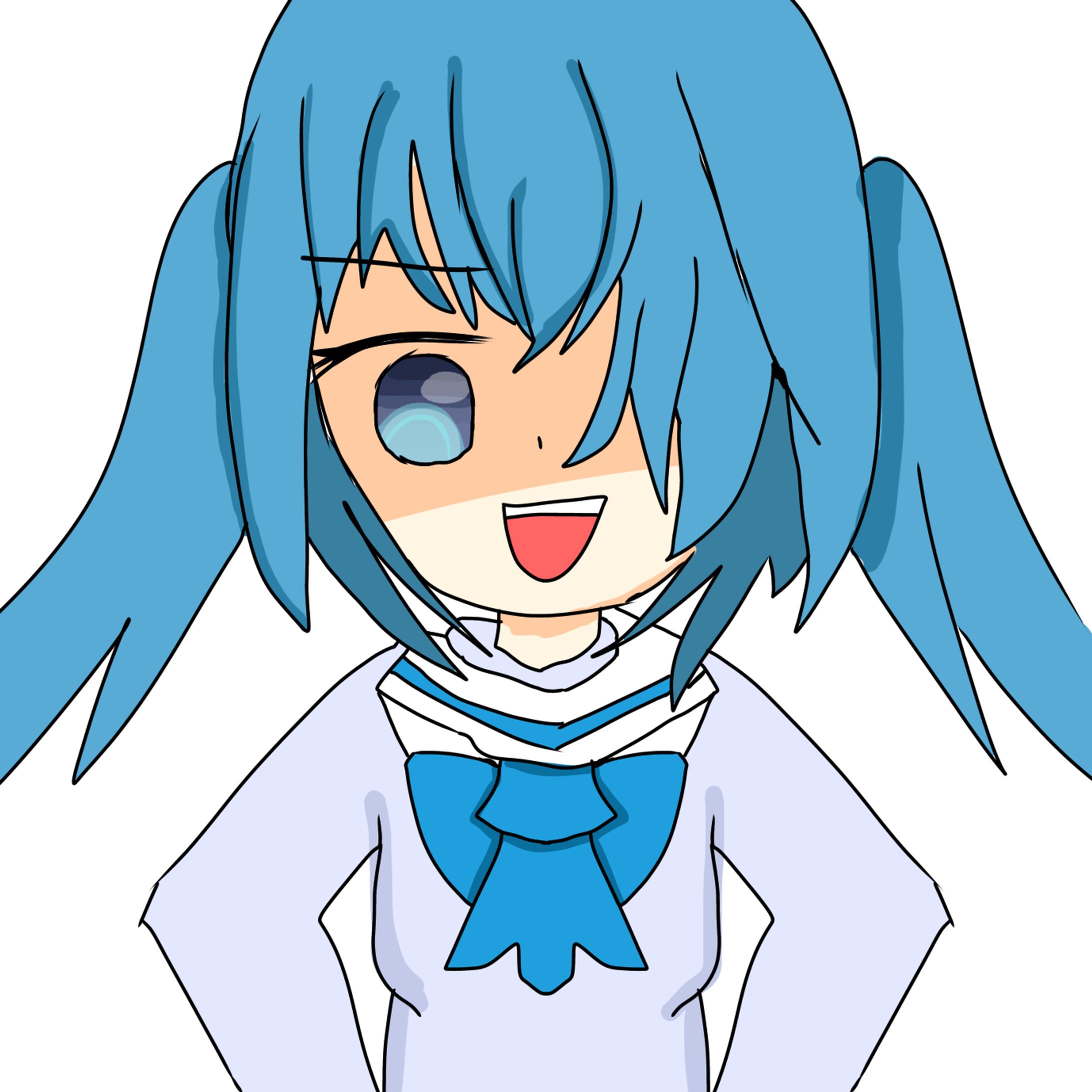 青色髪のいじめっ子-1