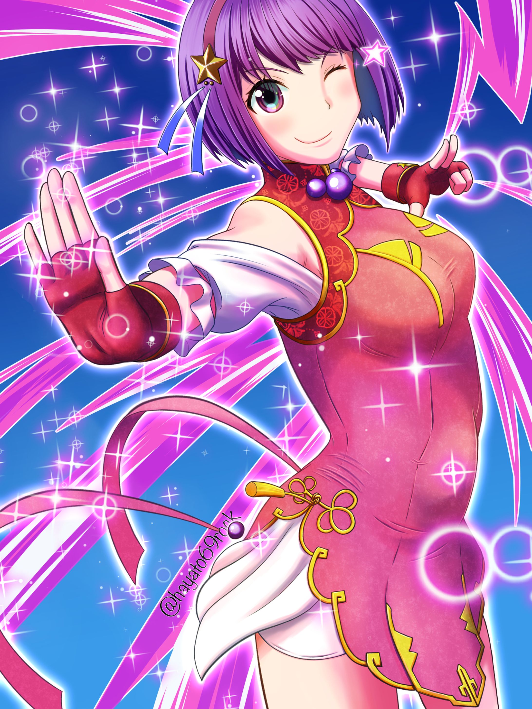 麻宮アテナ【KOF】2021年作画-1