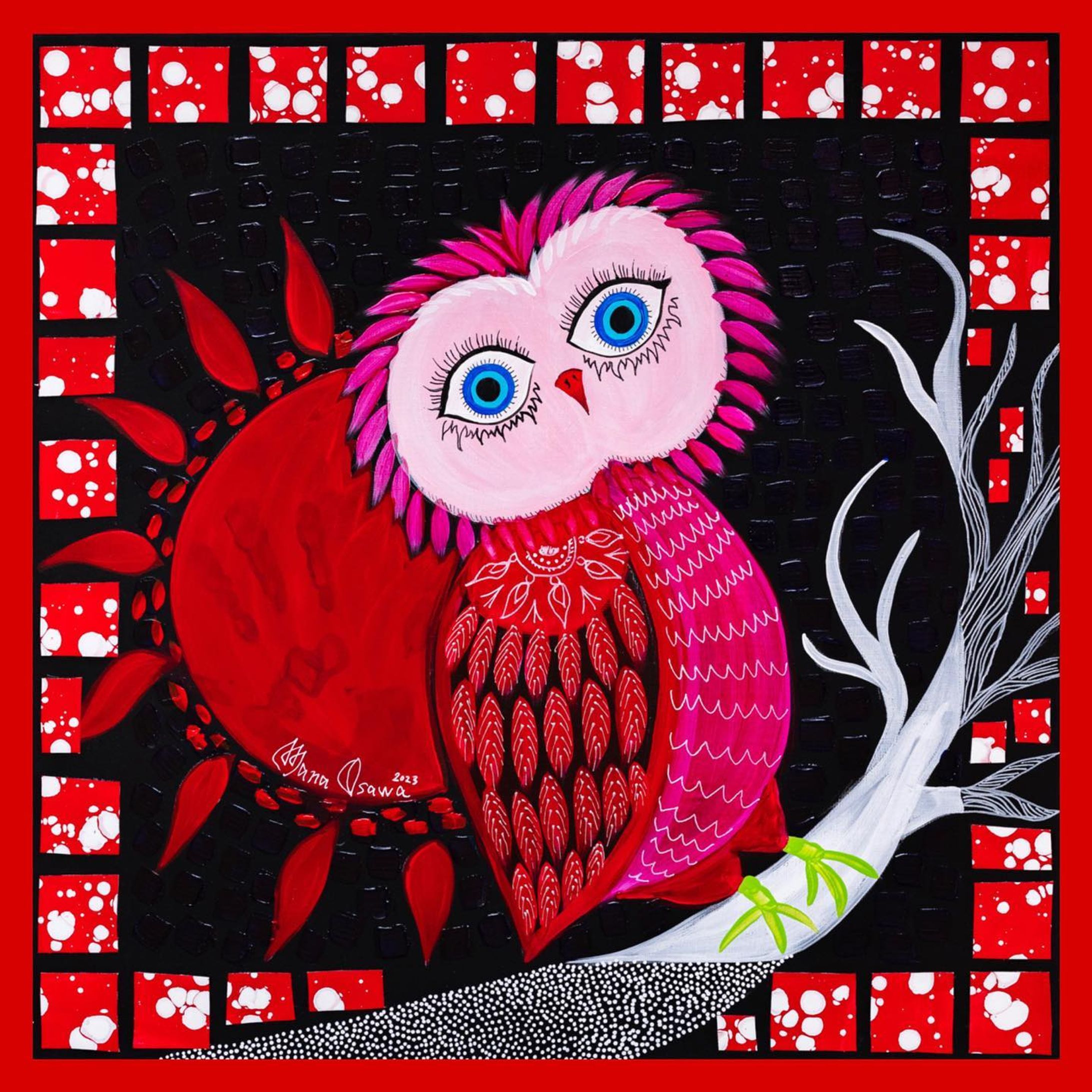 フクロウのアテネちゃん🦉2023年の新作です♪

#大沢愛 #manaosawa #artcontemporain #modernart #artcollector #artgallery #acrylicpainting #painting  #collageartwork #illustration #artstagram #artlovers #visualart #contemporaryart #colorful  #mixedmedia #ミクストメディア #绘画 #当代艺术 #現代アート #현대예술 #アートコレクター#naiveart #selftaughtartist #womanartists #フクロウ #owl #primitive #animalart-1