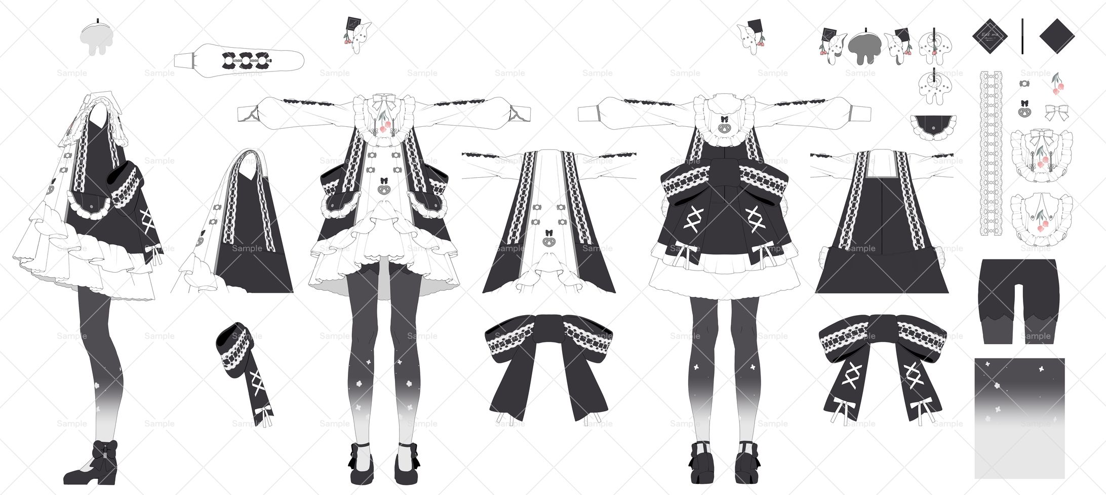 【お仕事】3Dモデル用衣装-1