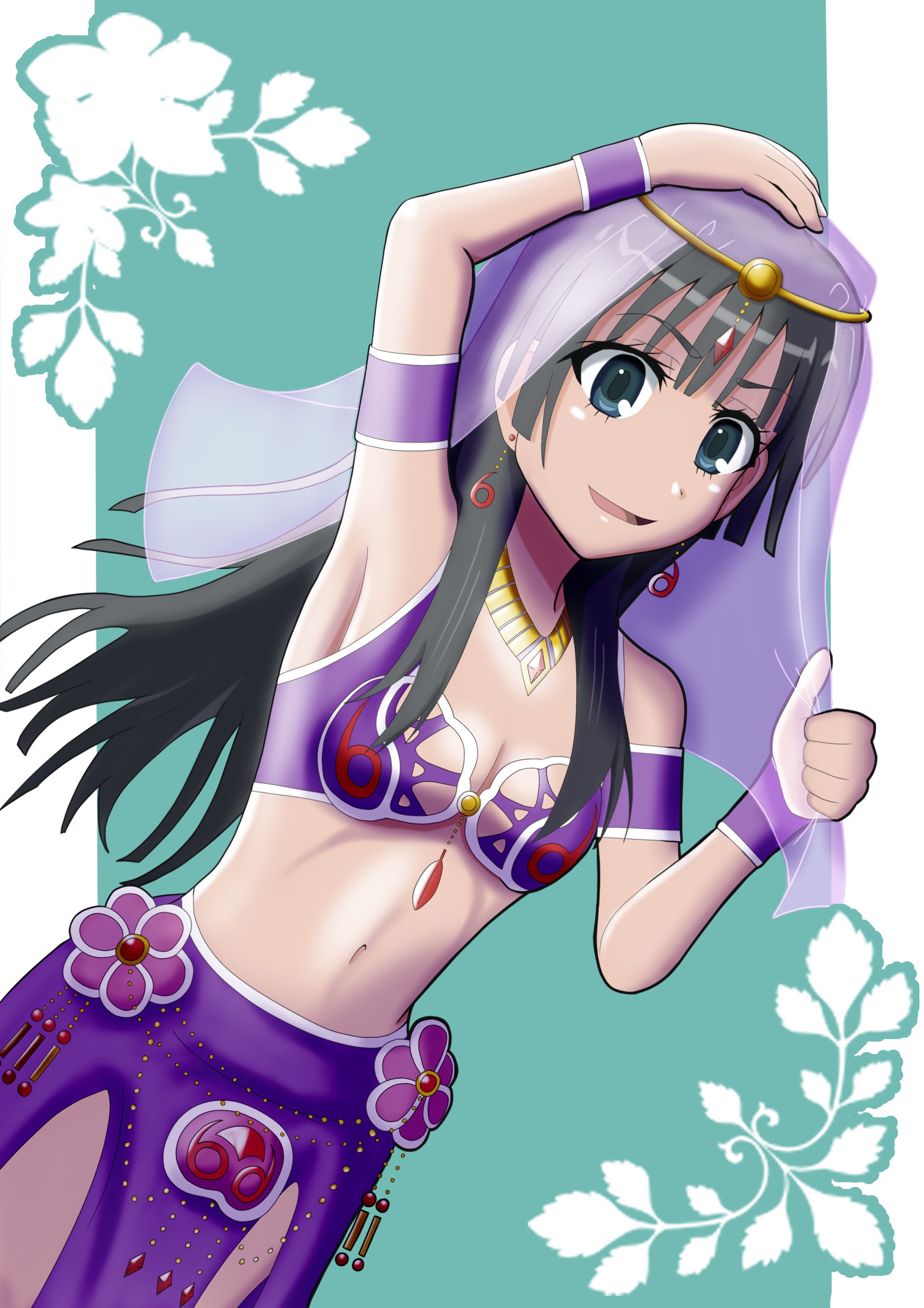 リクエストイラスト（ベリーダンスの衣装を着た佐天涙子）-1