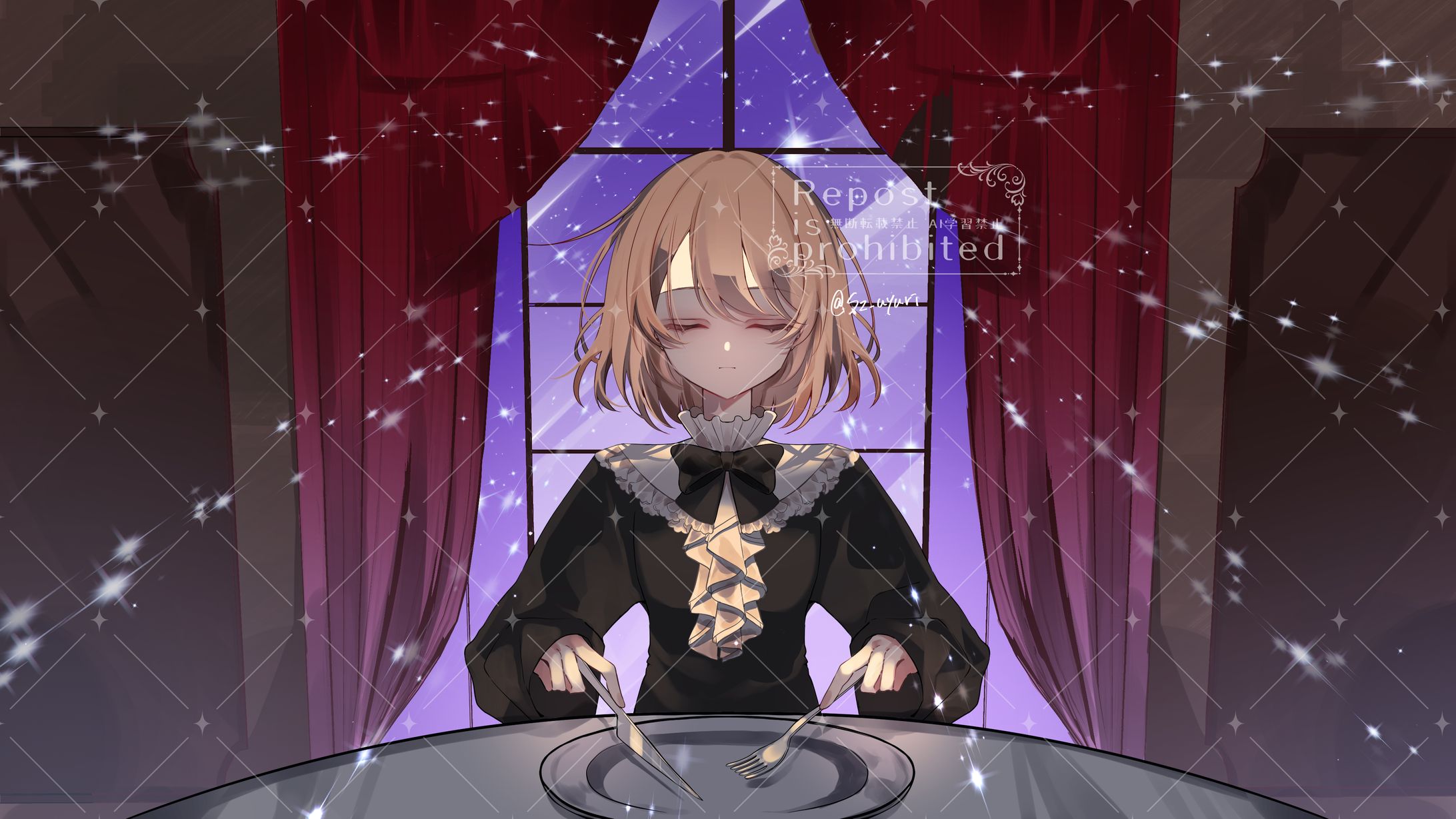 『お仕事』晩餐歌歌ってみたイラスト-1