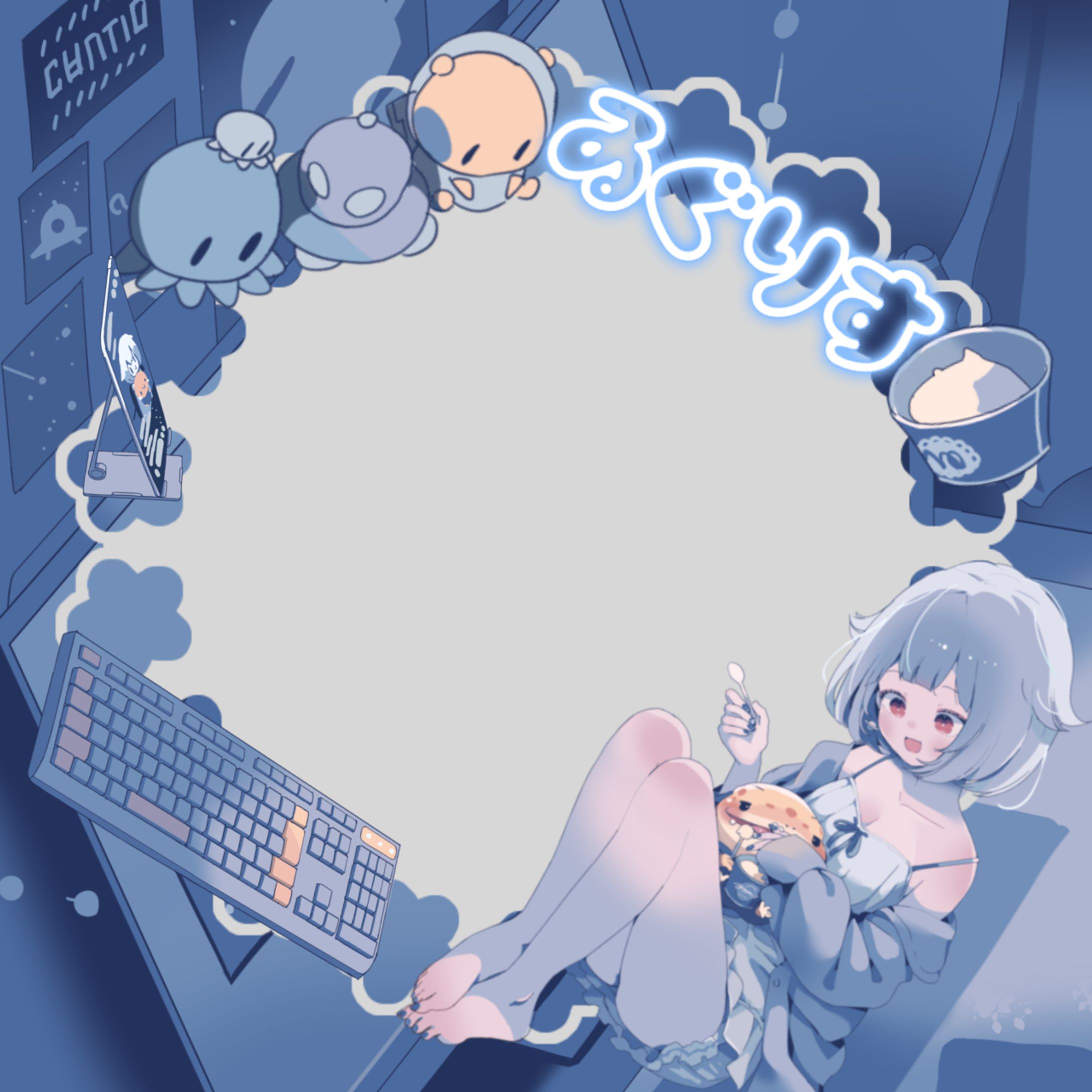 【Sample】IRIAM用「お家でまったりしよう！」アイコンリング-1