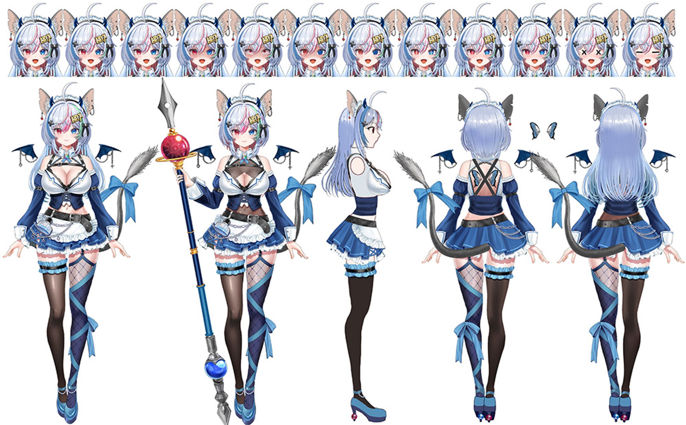 【Character Design三面図】薄皮こむぎ-1