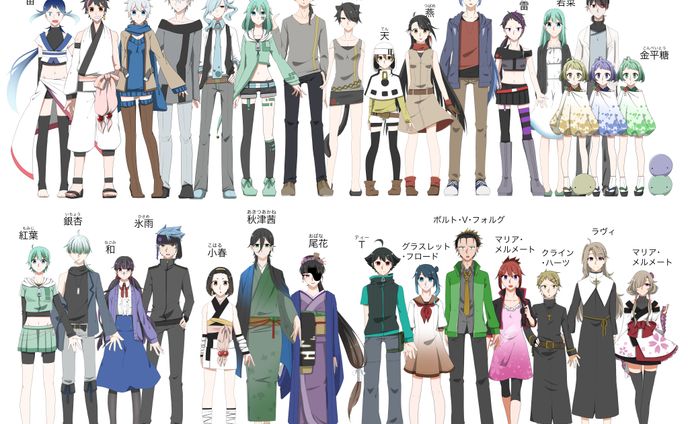 イラスト、キャラクターデザイン、音源