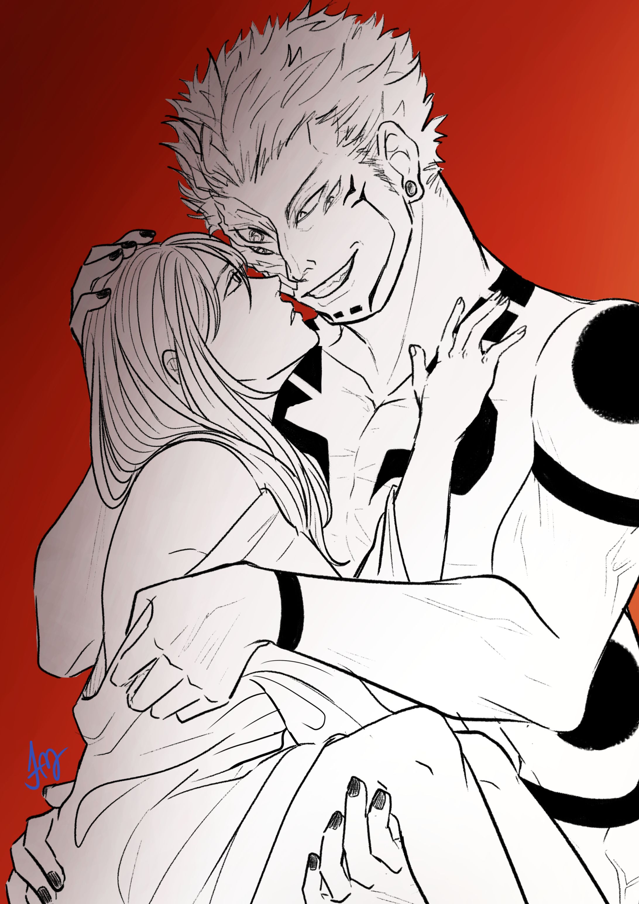 Artwork - Half body, 2 characters, sketch 9/7/2025-1