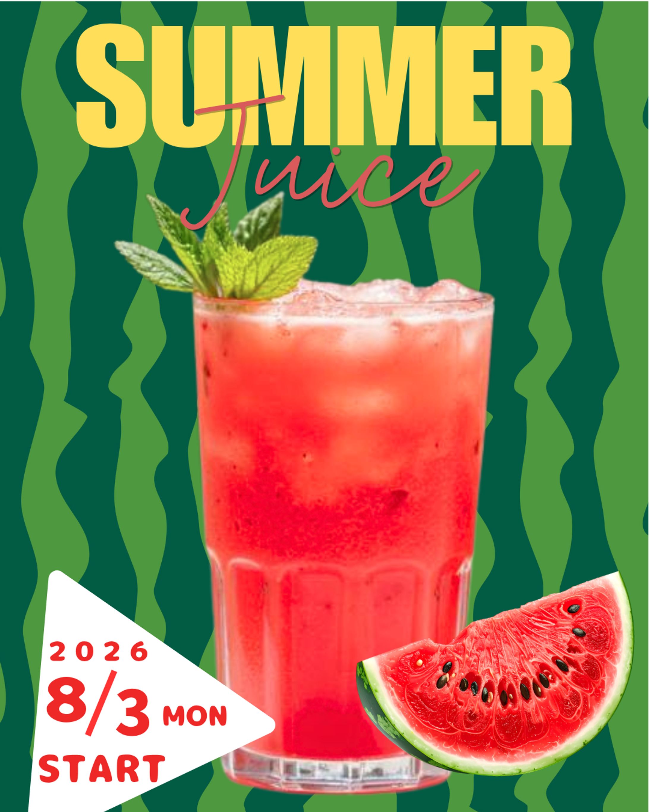 「Summer Refresh - 弾ける夏のスイカジュース」-1