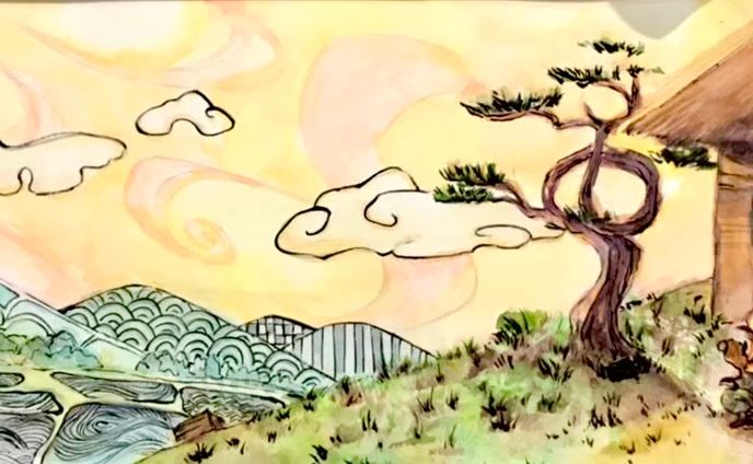 絵本 水彩 むかしばなし