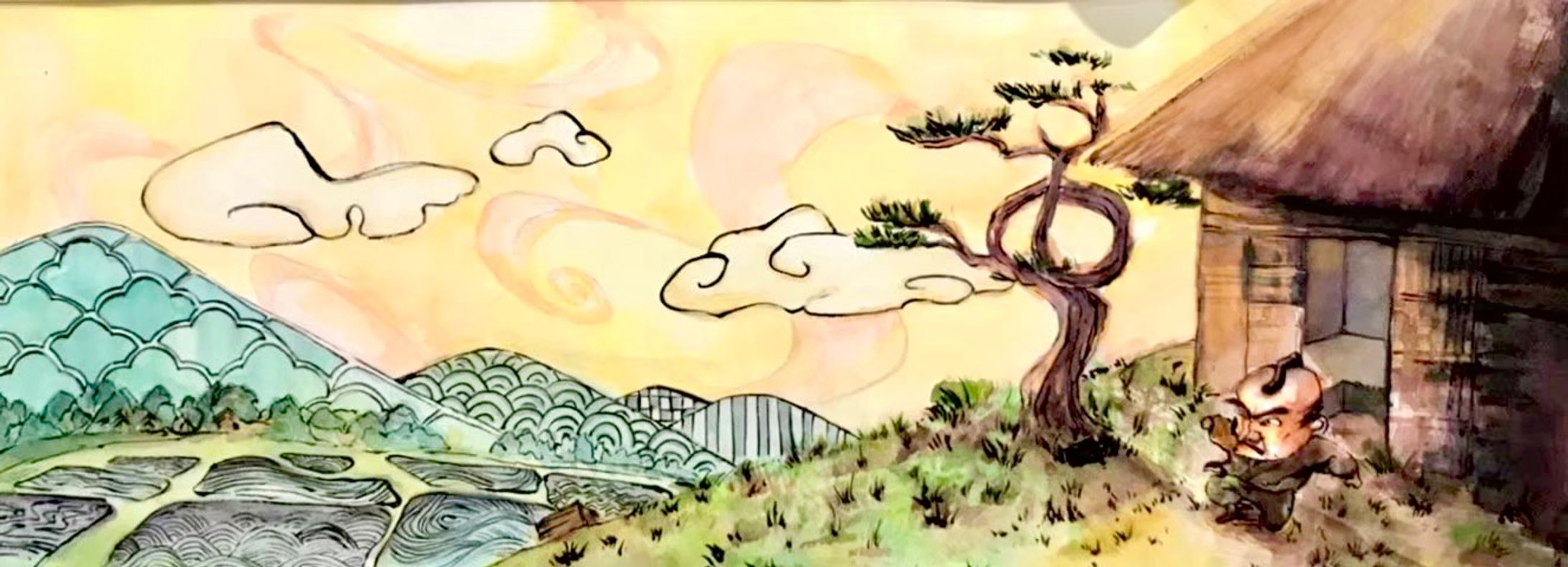 絵本 水彩 むかしばなし-1