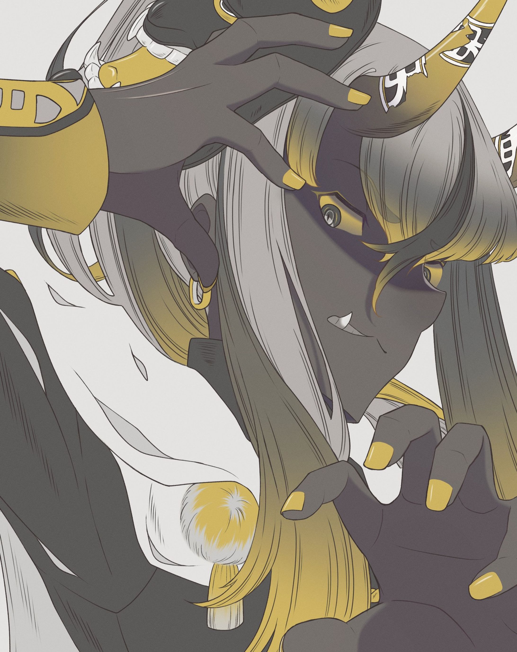 色と鬼をテーマに描いた作品です！連作を考えるのも楽しいです
#創作 #オリジナル #originalcharacter #original #イラスト ＃illustration #鬼 #男性-1