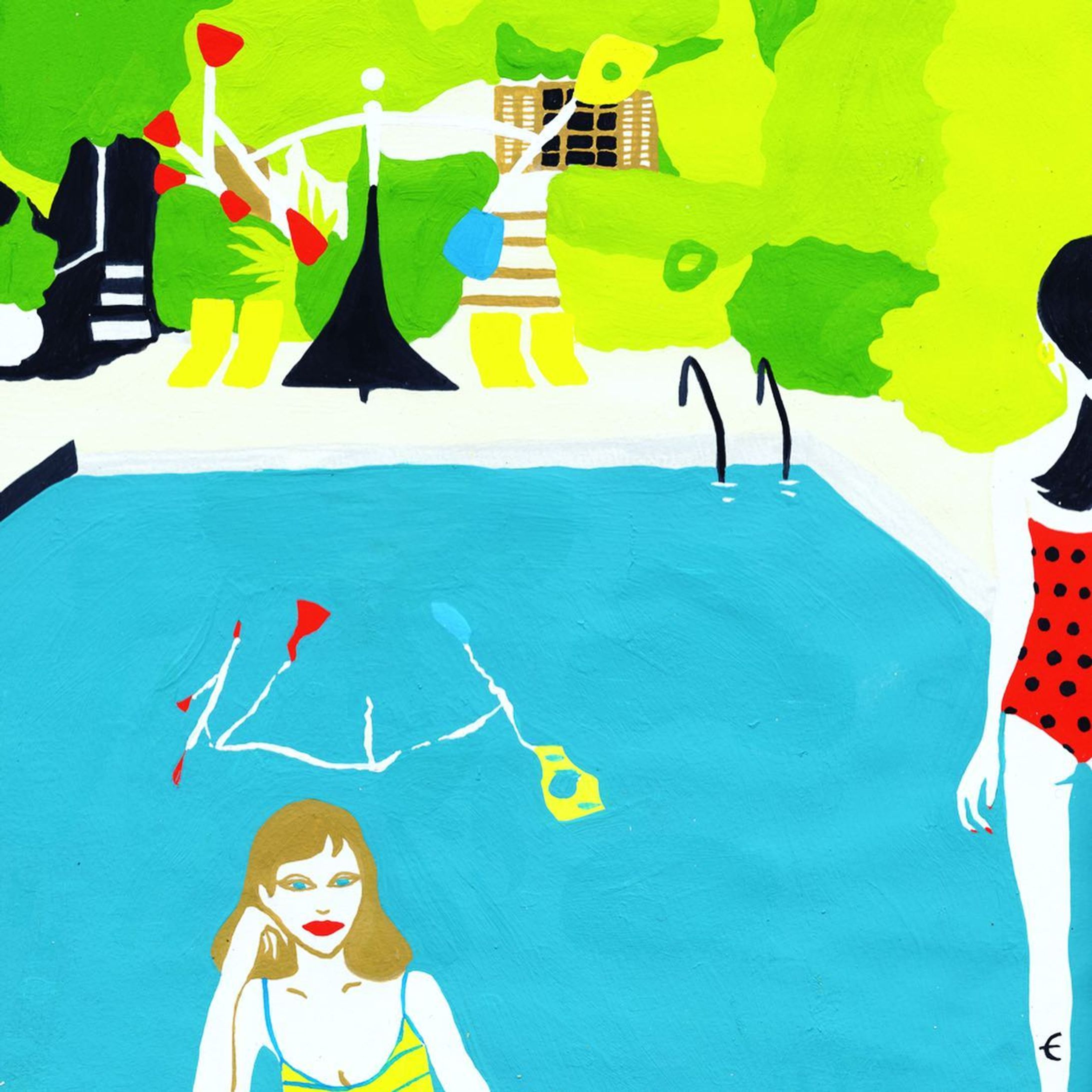 -
La Colombe d’Or👙🩱
ー
#lacolombedor #designhotel #swimsuit #poolside #60sfashion #illustrations #worksonpaper #nouvellevague #joanmiro #frenchcinema #iena #apc #水着 #ボーダー #ドット #プール #ファッションデザイン #フレンチ #イラスト #イラストレーター #アートのある暮らし #ゴールデンウィーク #ボーダーコーデ #夏コスメ #雑誌 #ファッションイラスト #挿絵 #暮らしを楽しむ　#プールサイド #elliekubota-1