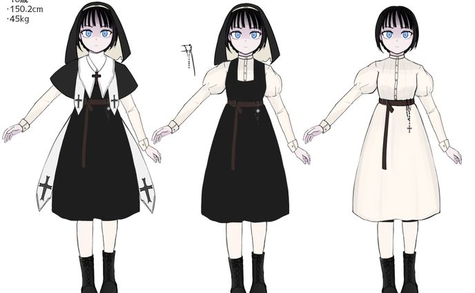個人連載漫画用 キャラクター設定画、表情イメージ