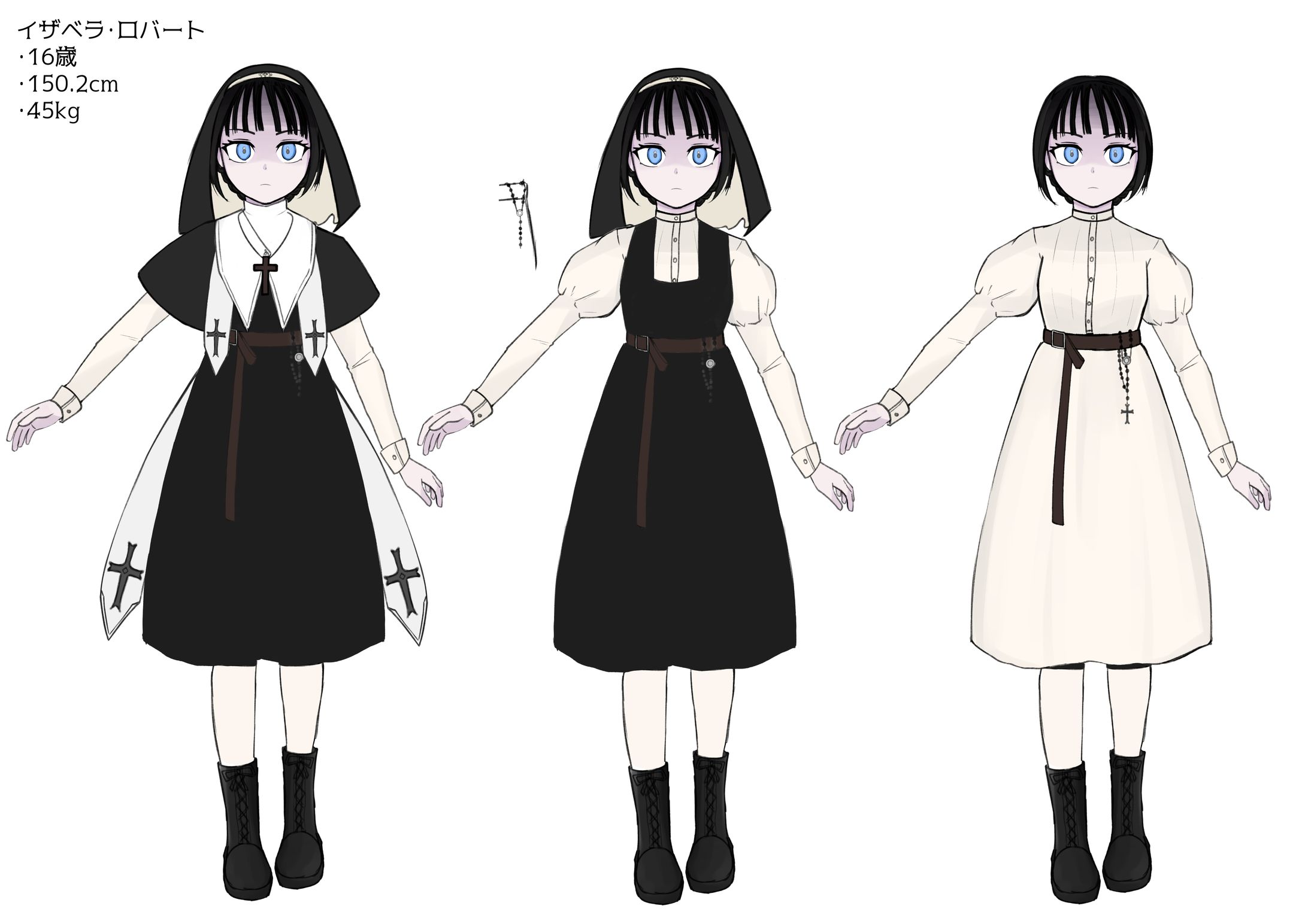 個人連載漫画用 キャラクター設定画、表情イメージ-1