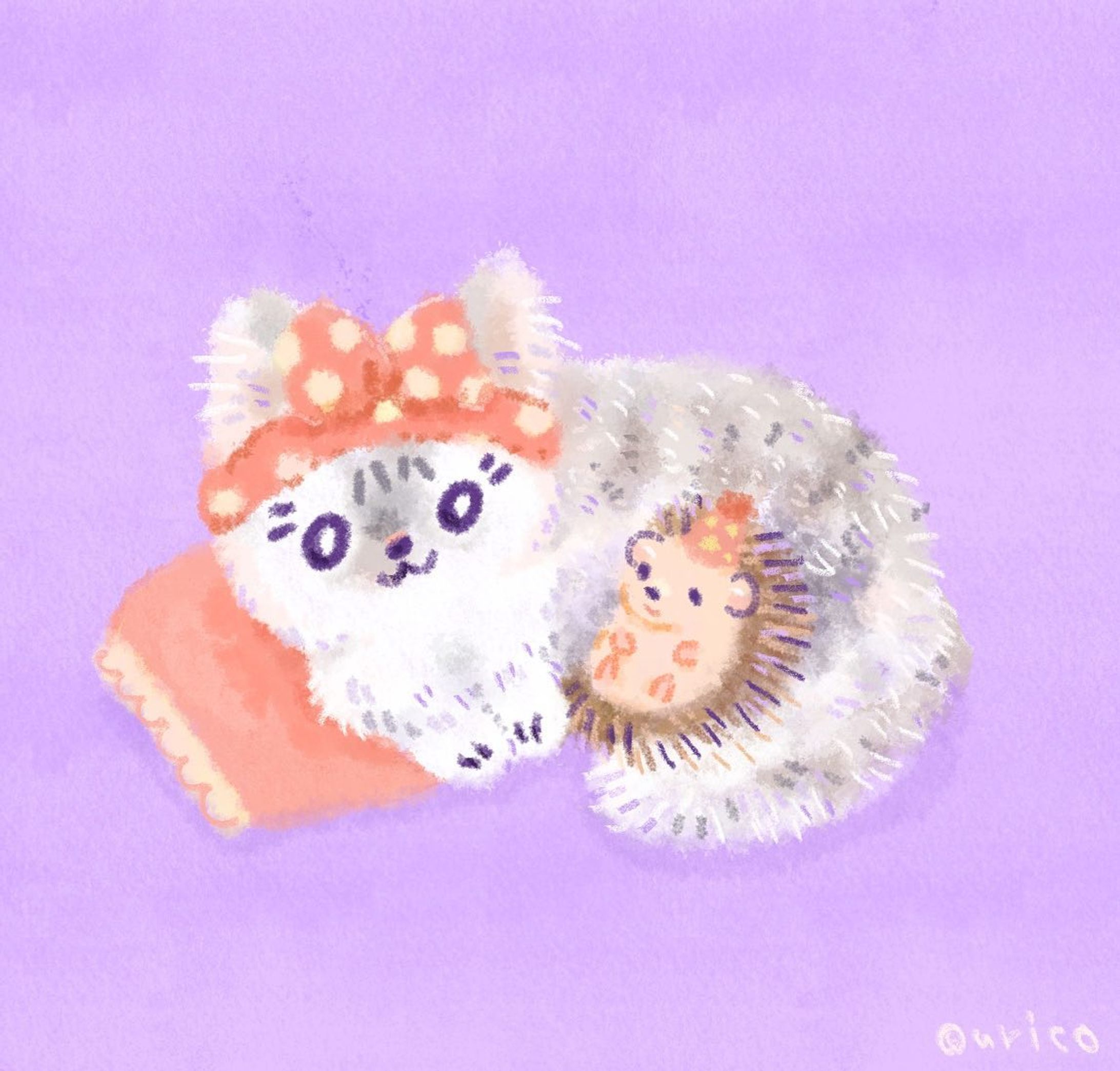 しっぽ、おふとんにしていいよ😽

@ruu_kota るーちゃん、こたくん描かせていただきました！

#illust #artwork #illustration #drawing #cuteart #cuteartwork #kawaiiart #いらすと #イラスト #ねこ #猫 #キャラクター #ほのぼの #絵  #いらすとぐらむ #イラストレーター #일러스트 #미술 #插图 #插畫 #猫イラスト#イラスト好きな人と繋がりたい #catillustration #イラストグラム#animalillustration#オリジナルイラスト#ミヌエット#minuet#ハリネズミ#hedgehog-1
