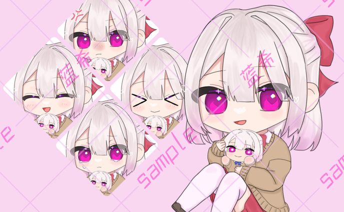 【work】まかろん様 ぬい持ちイラスト