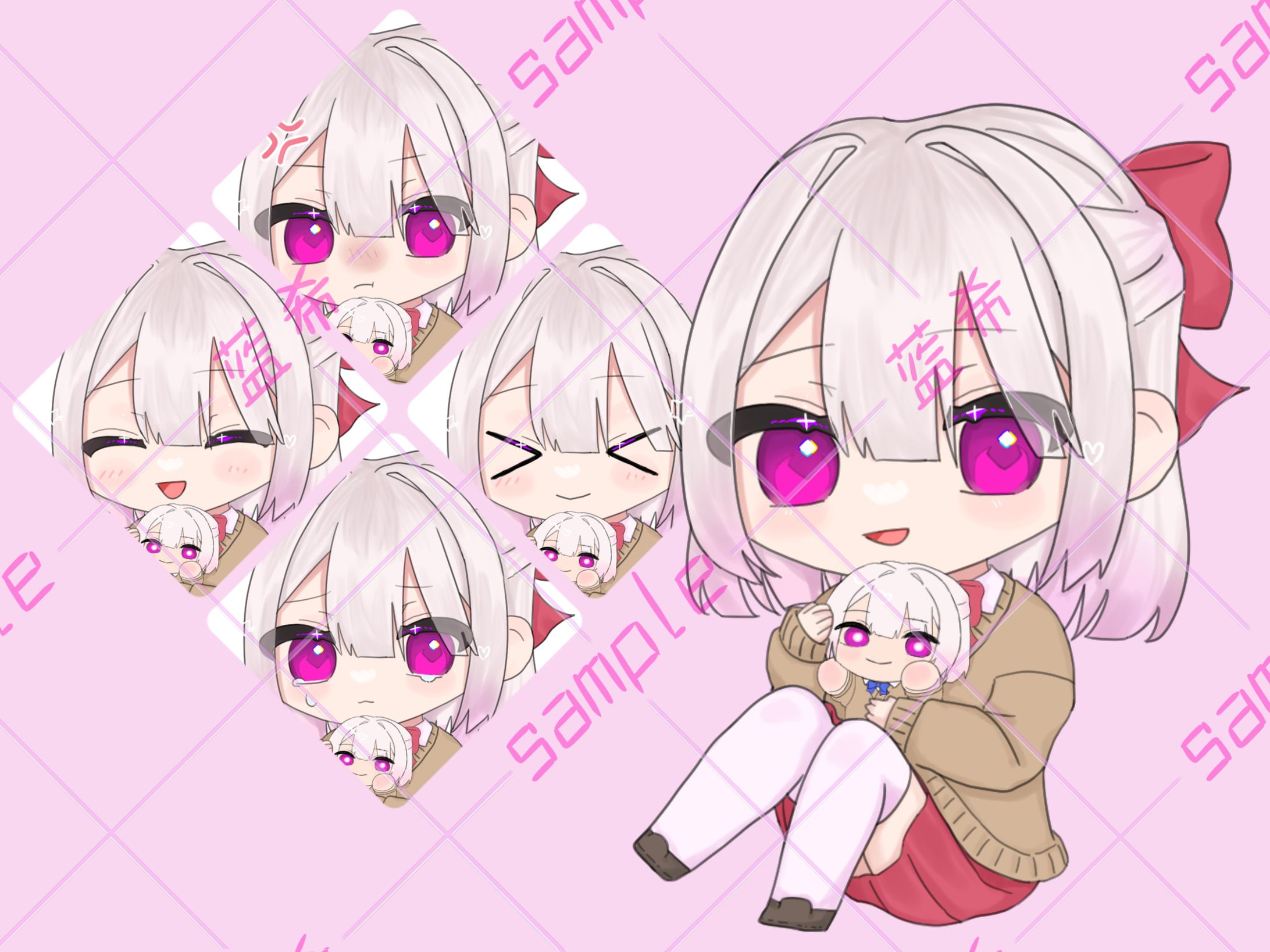 【work】まかろん様 ぬい持ちイラスト-1
