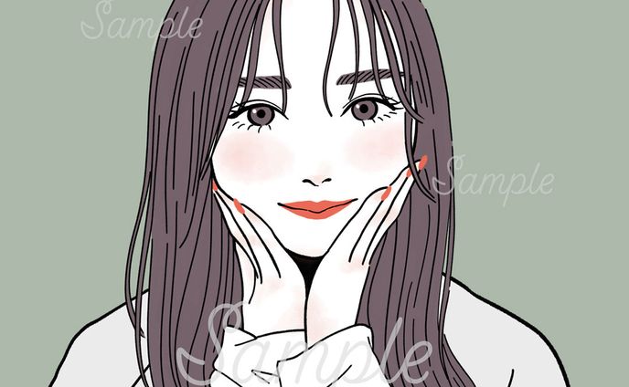 似顔絵イラスト　アパレルウエア用