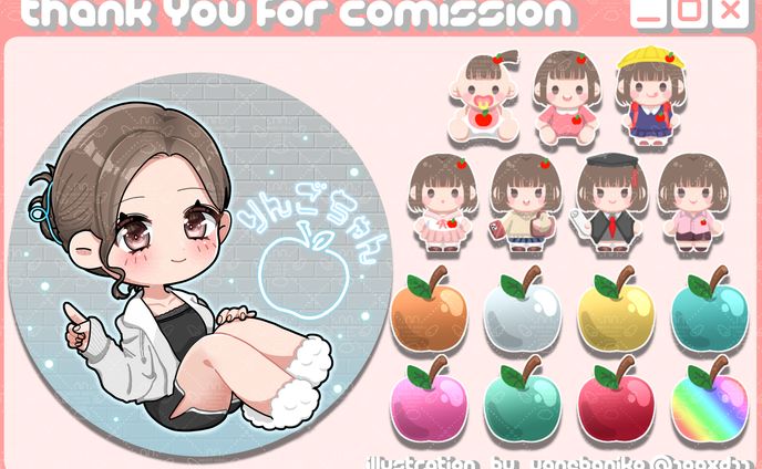 SDりんごちゃん様&バッジ