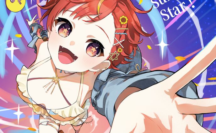 夏野星空様_1stシングル「届けSummer Star!」ジャケットイラスト
