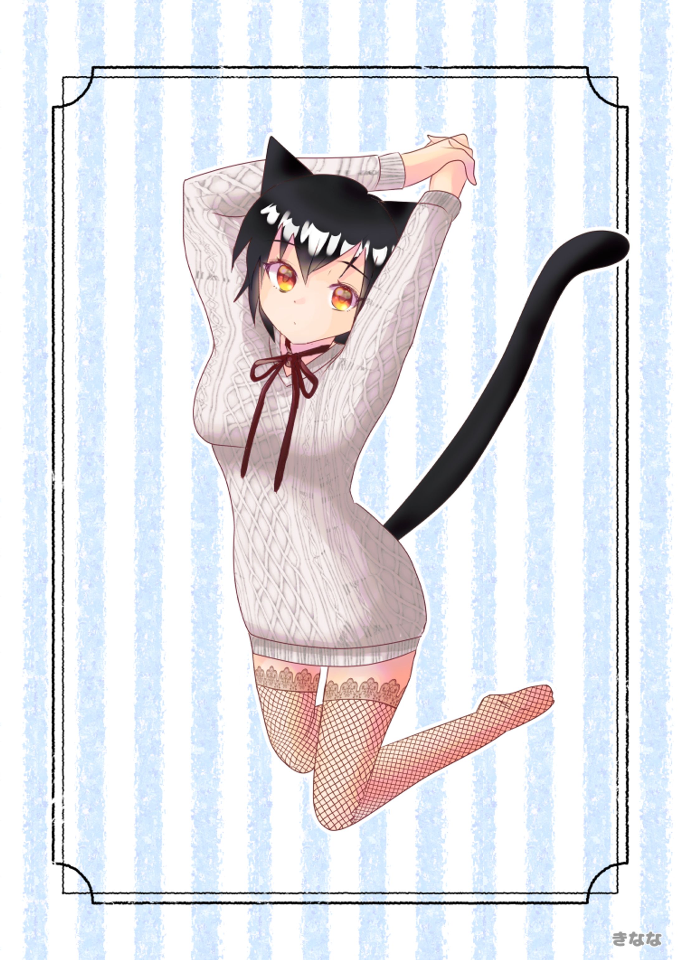 猫耳ニットワンピ-1