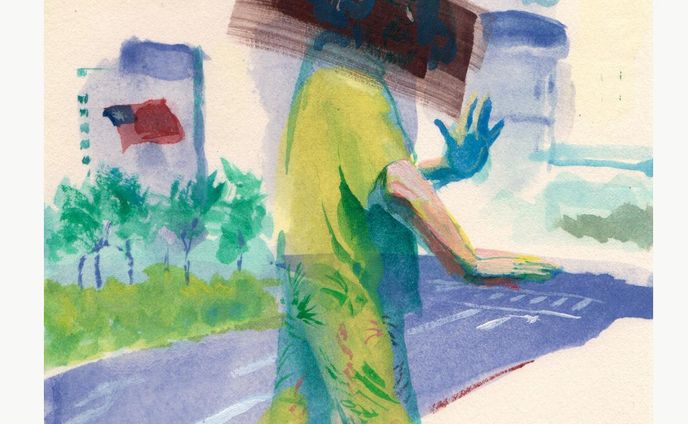 What is that?A dragon?
An animal statue in Singapore?
Anyway,no matter what is that ,
I’m Karate master,come on！

#watercolor #sketch #aqyla #kaohsiung #高雄 #高雄旅遊 
#contemporaryart #art #tired