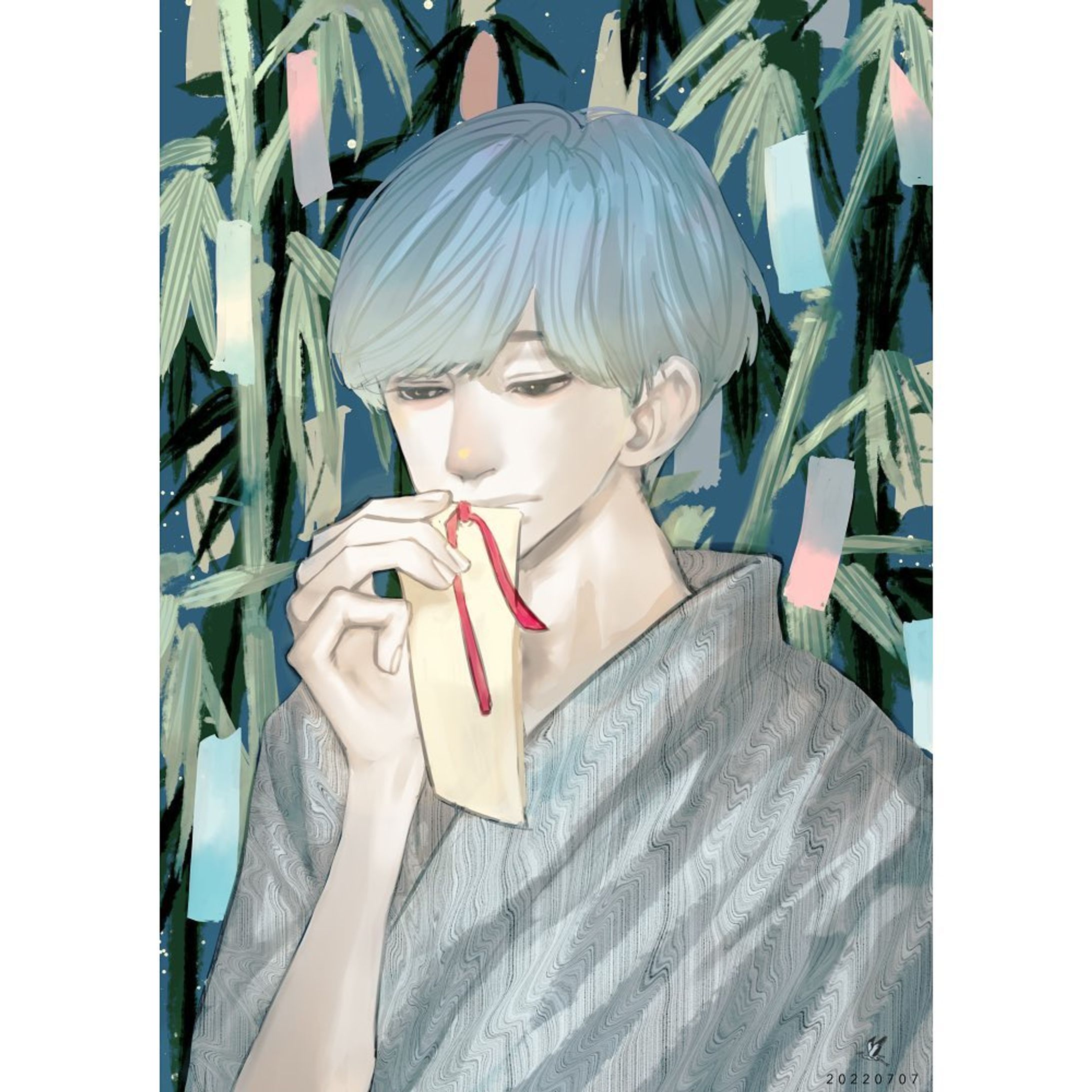 七夕。
どうか願いが叶いますように。
、
。
動画のイラストです。

#絵 #創作イラスト #漫画絵 #オリジナルイラスト #七夕 #願い #男子 #illustration #digitalart #digitalillustration #drawing #originalart #boy-1