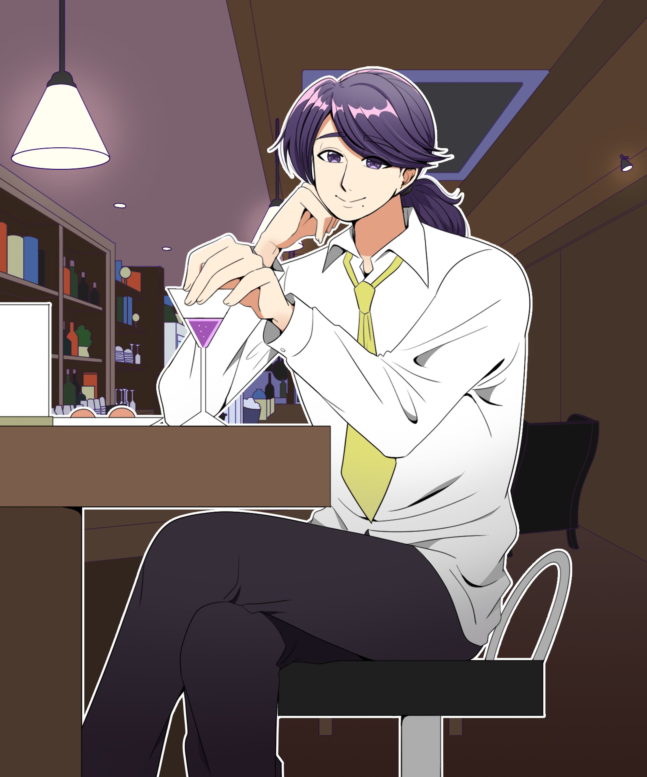 カウンター席の男性-1