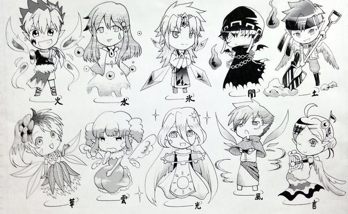ミニキャライラスト、web編集