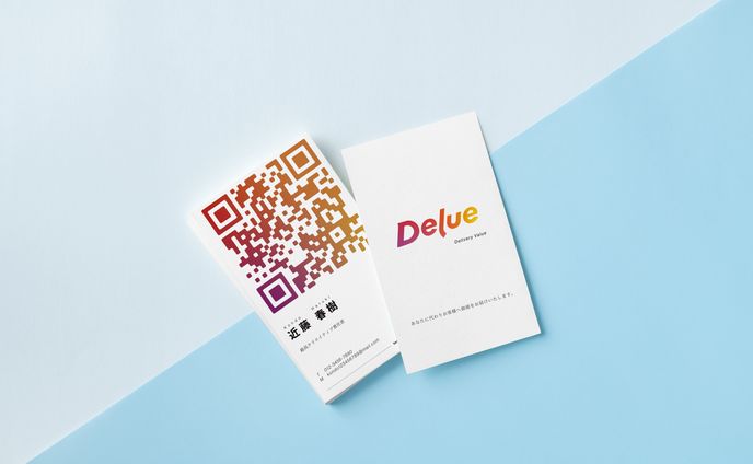 ビジネスコンサル/インスタ運用代行サービス「Delue」名刺/トレース