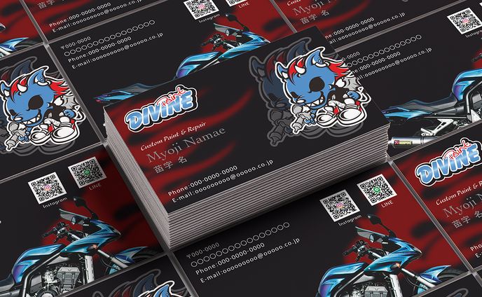 「PAINT DIVINE」二つ折名刺