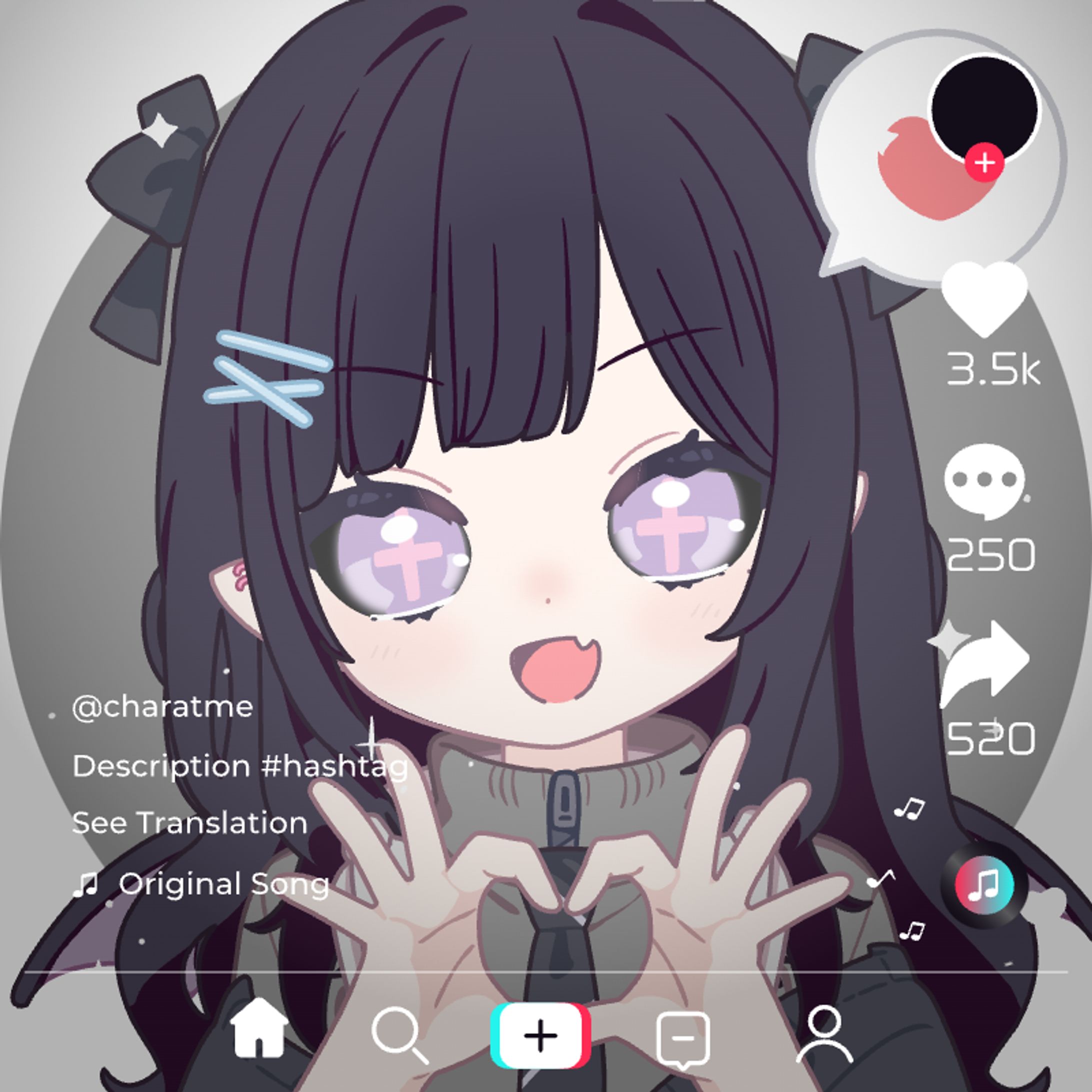 闇月、黒髪バージョン❢❢❢-1