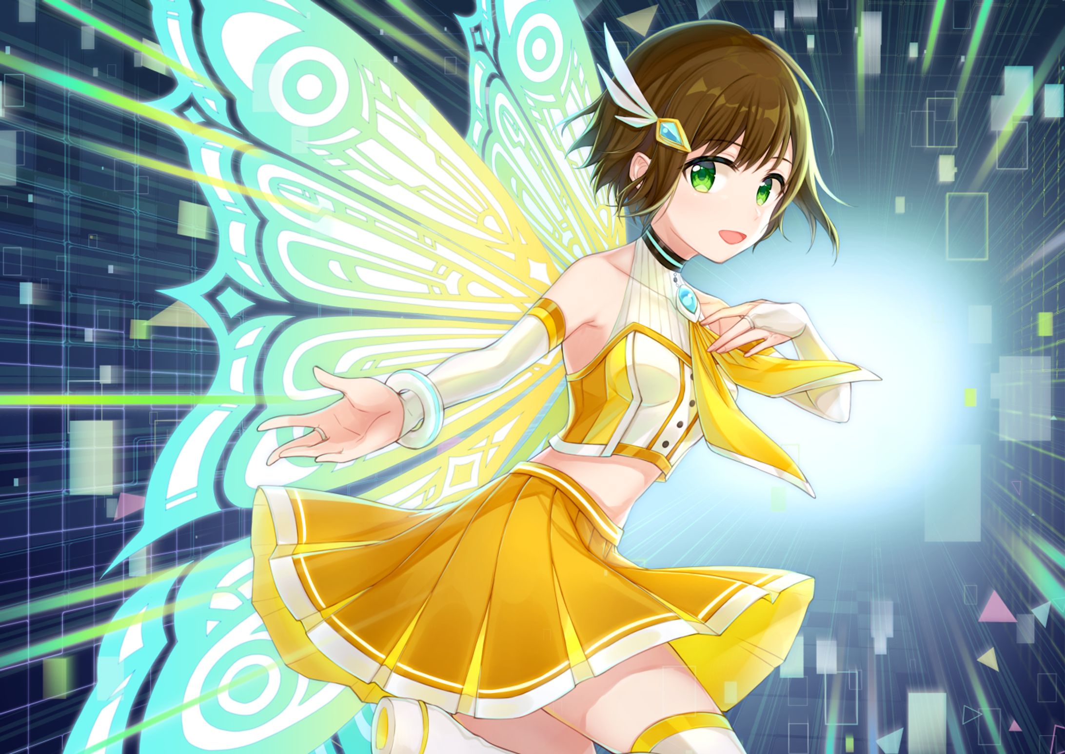 かしこまり様 3周年記念シングル「virtual cinema」ジャケットイラスト-1