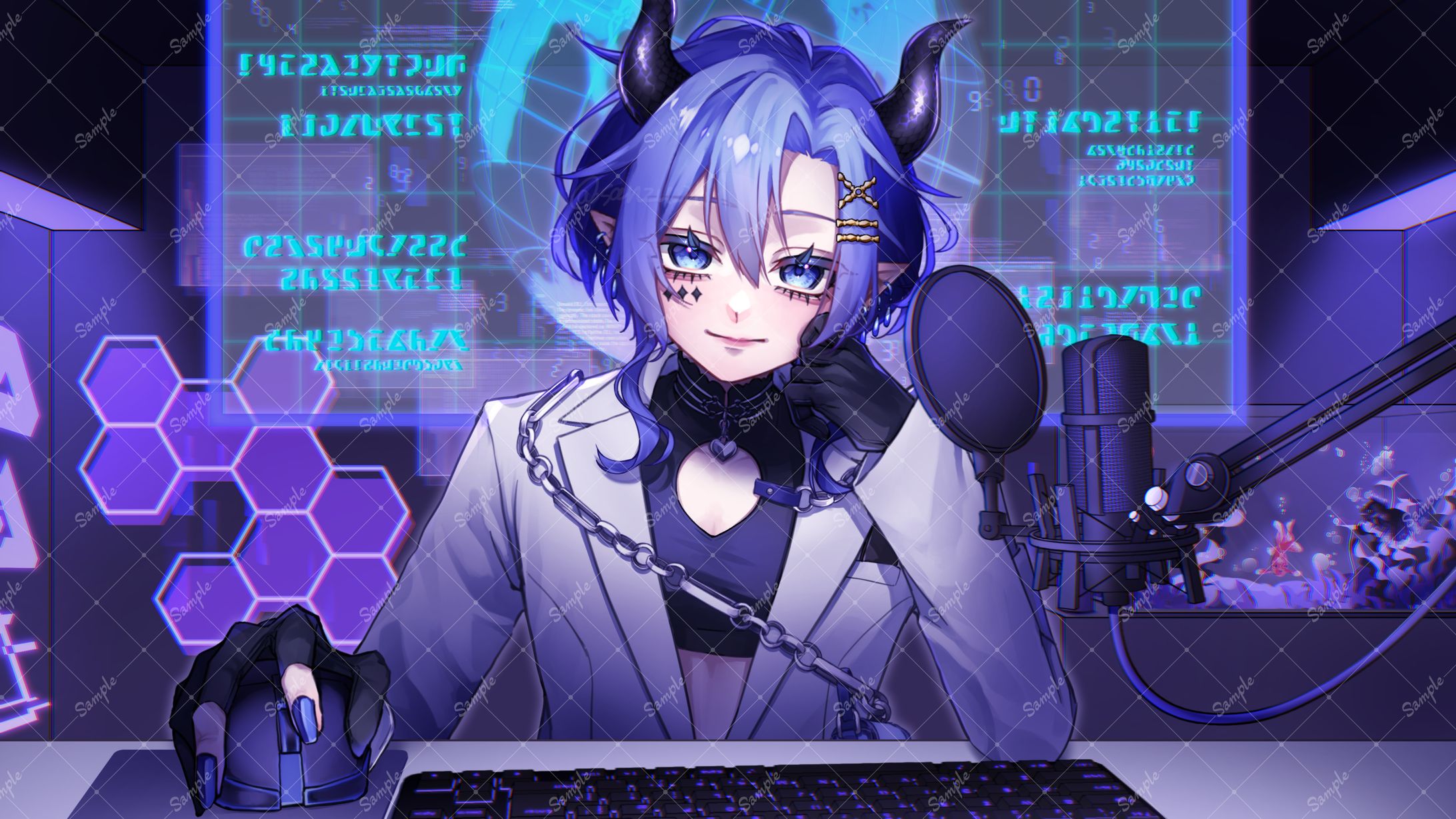 雨止よあけ様配信イラスト-1