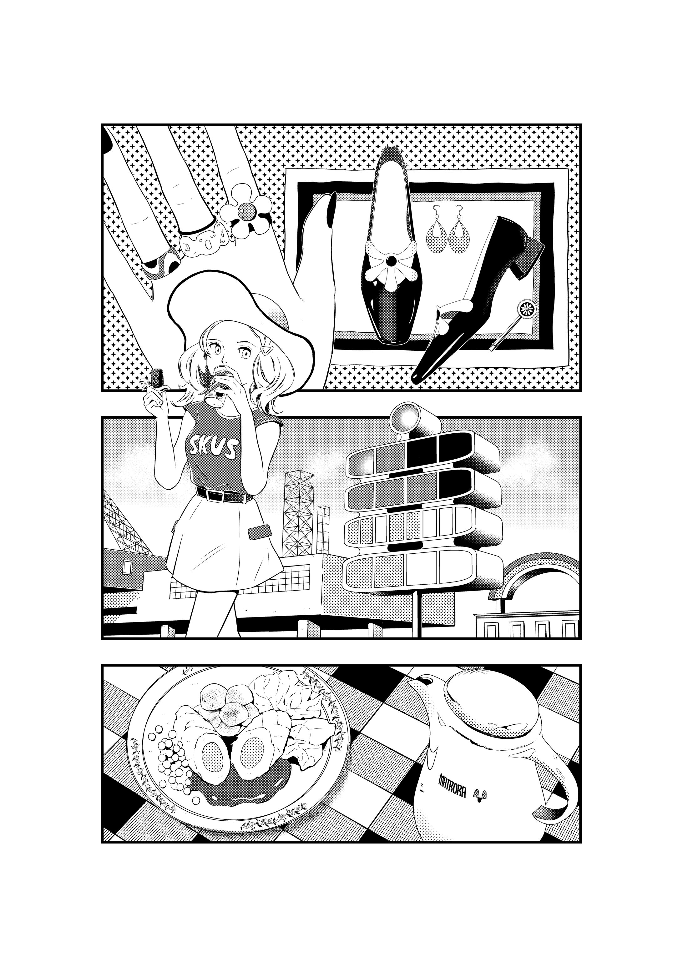 【サンプル】モノクロイラスト-1
