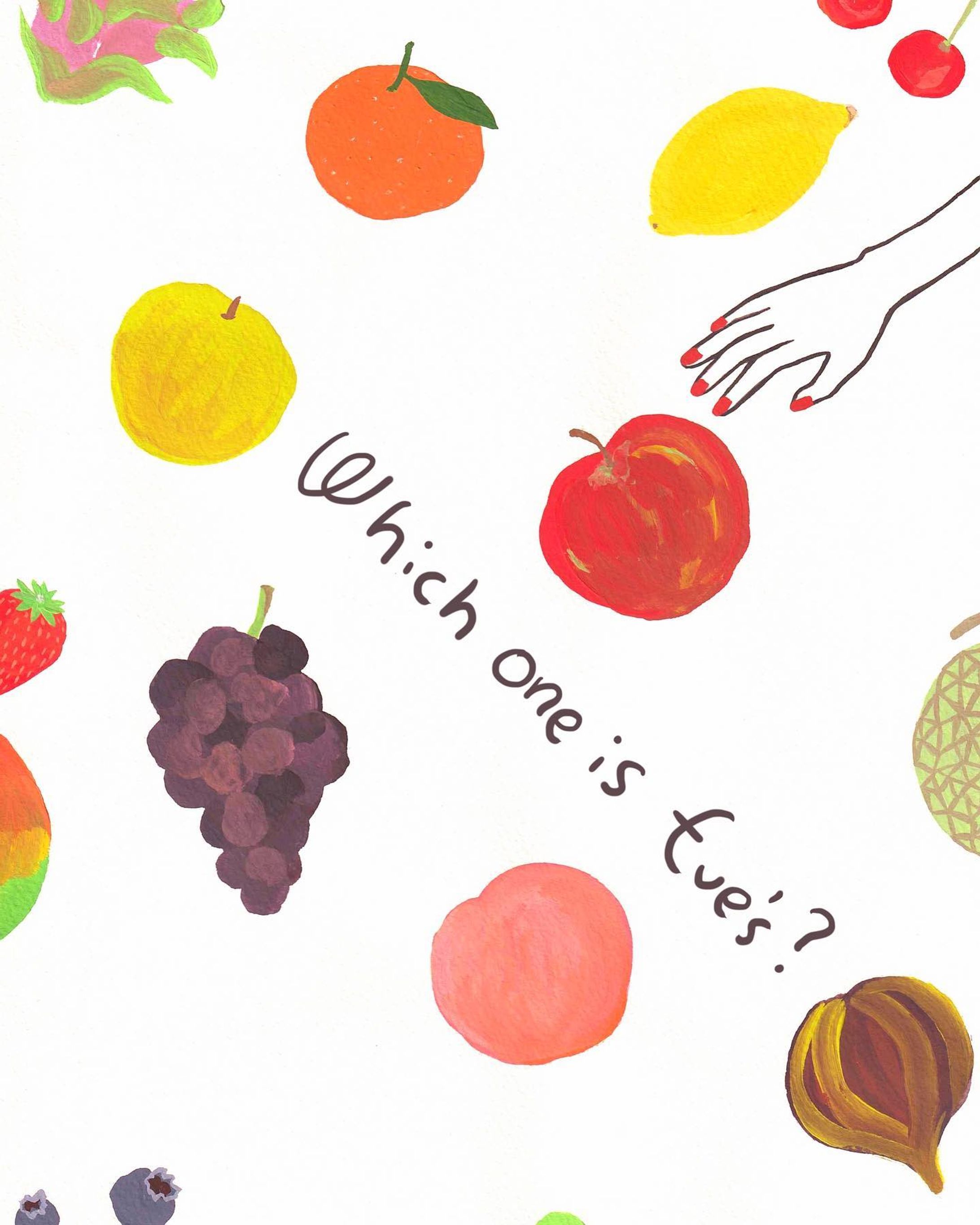 -
Which one is Eve’s?
🍎🍇🍊🍑🍋🍒
果物が美味しい季節ですね

#果物 #林檎 #桃 #葡萄 #梨 #ブルーベリー #フルーツ #フルーツサンド #フルーツポンチ #プリンアラモード #フルーツパフェ #洋菓子 #近江屋洋菓子店 #いちじく #カフェ #包装紙 #赤ネイル #ドラゴンフルーツ #雑誌 #挿絵 #イラストレーター #フルーツパーラー #アート #ファッション誌 #アクリル画-1